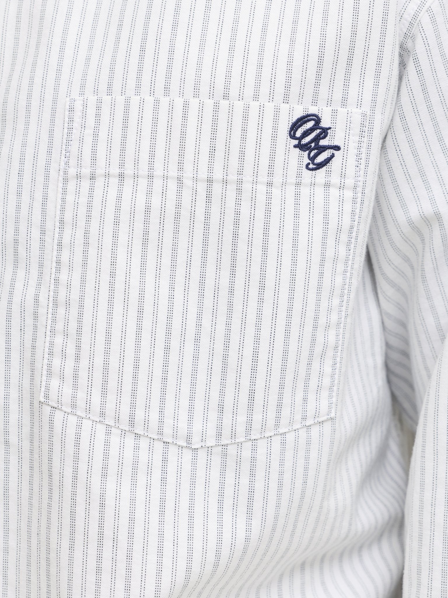 Jack & Jones Herren Hemden lang Snow White/Stri