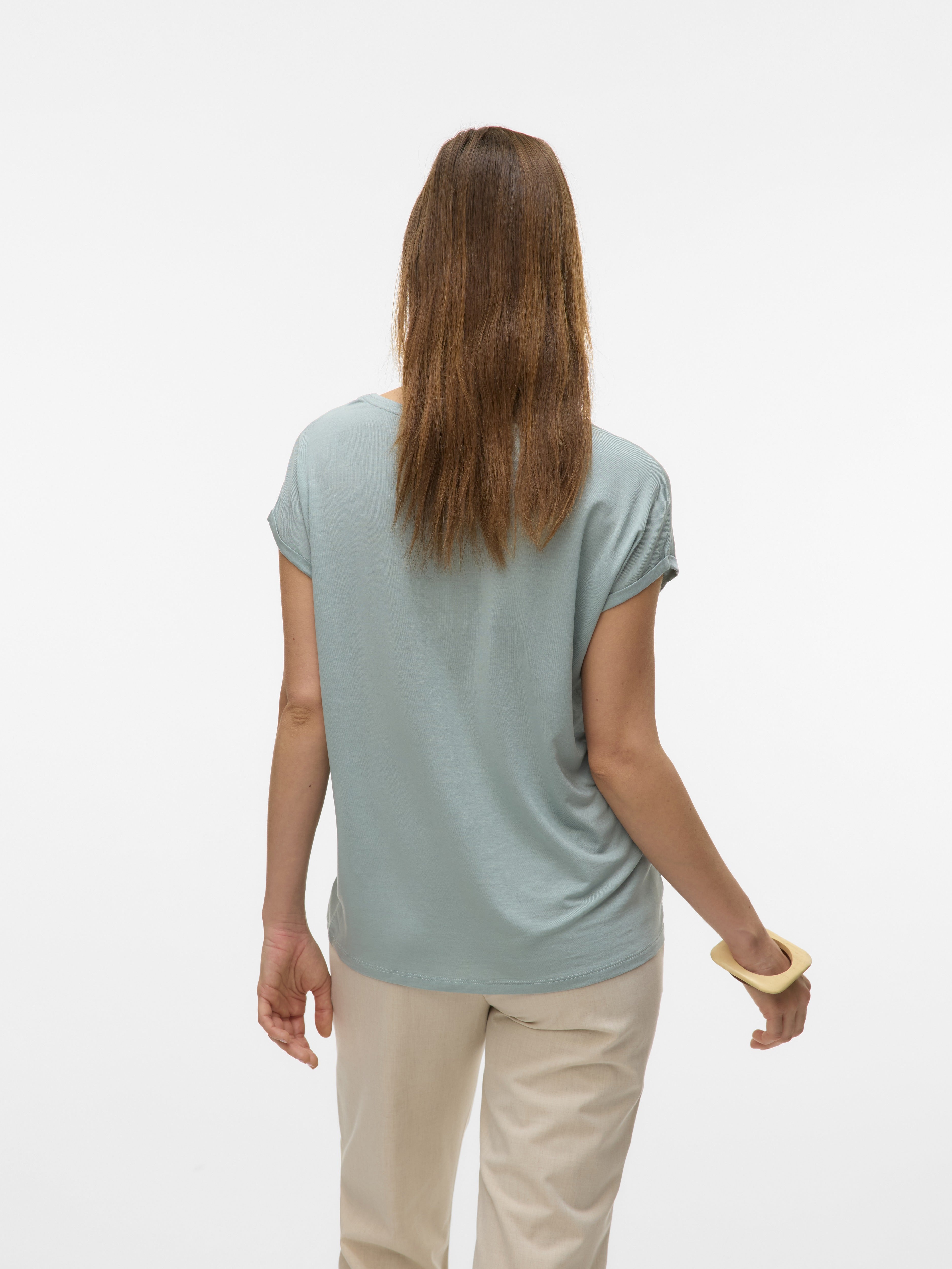 Vero Moda Damen T-Shirts Gray Mist