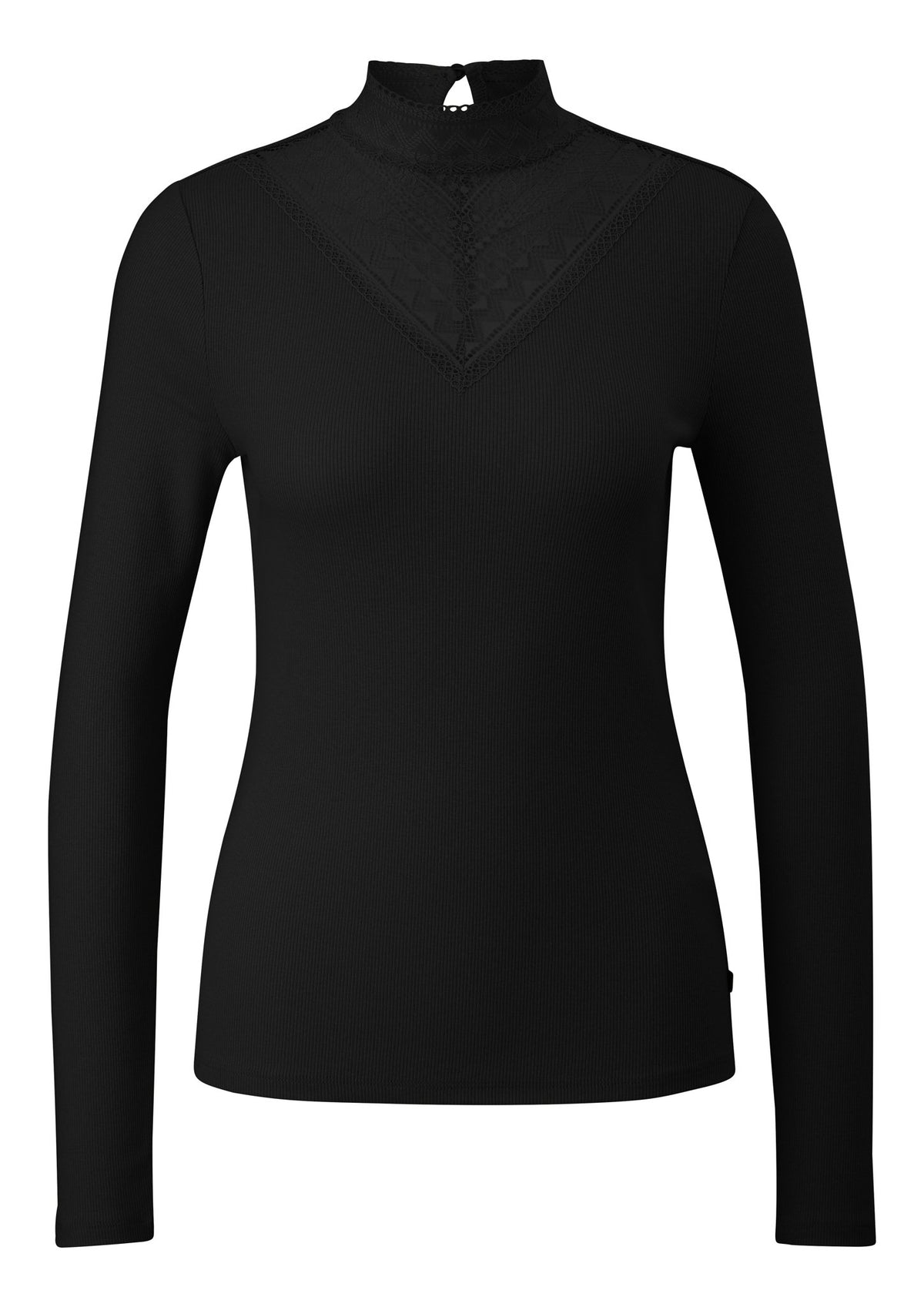 QS by S.Oliver Damen T-Shirts  Grey/Black