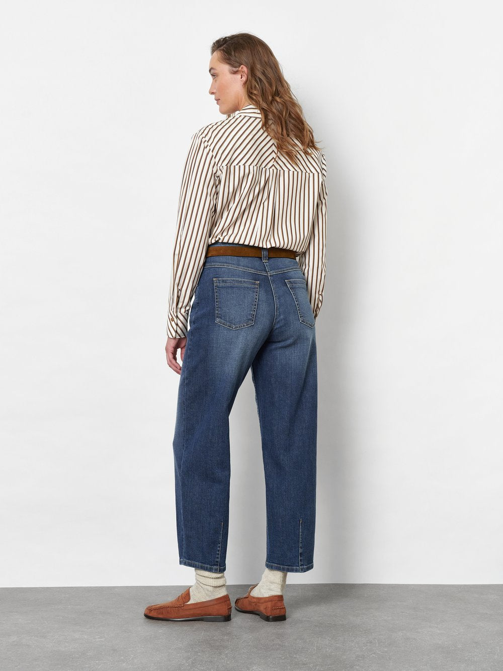 Toni Dress Damen Jeans Mid Blue Used