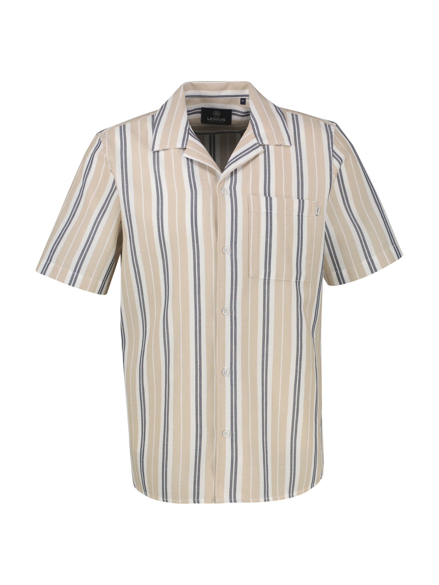 Lerros Herren Hemden kurz Gravel Beige