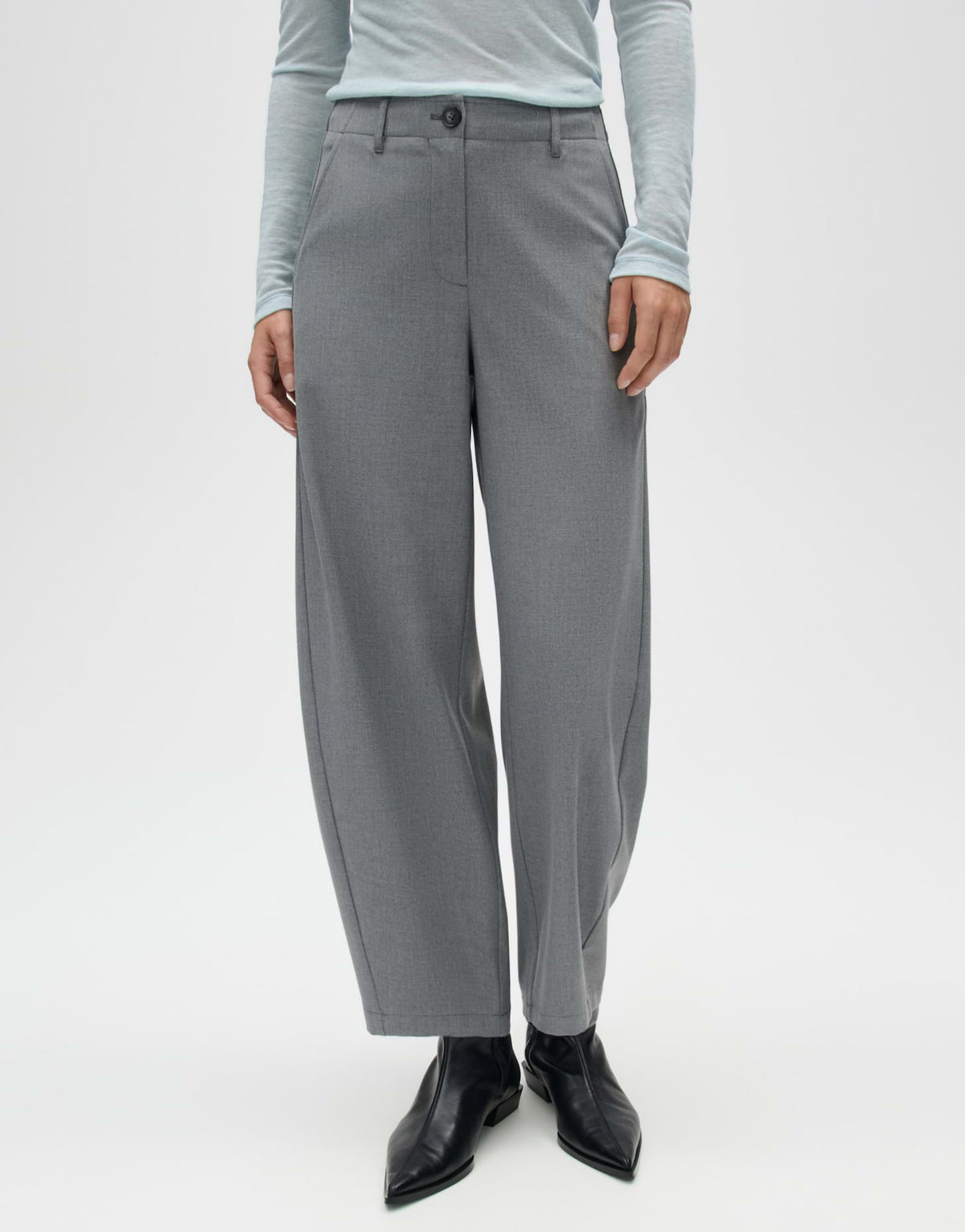 Opus Damen Hosen Quiet Grey