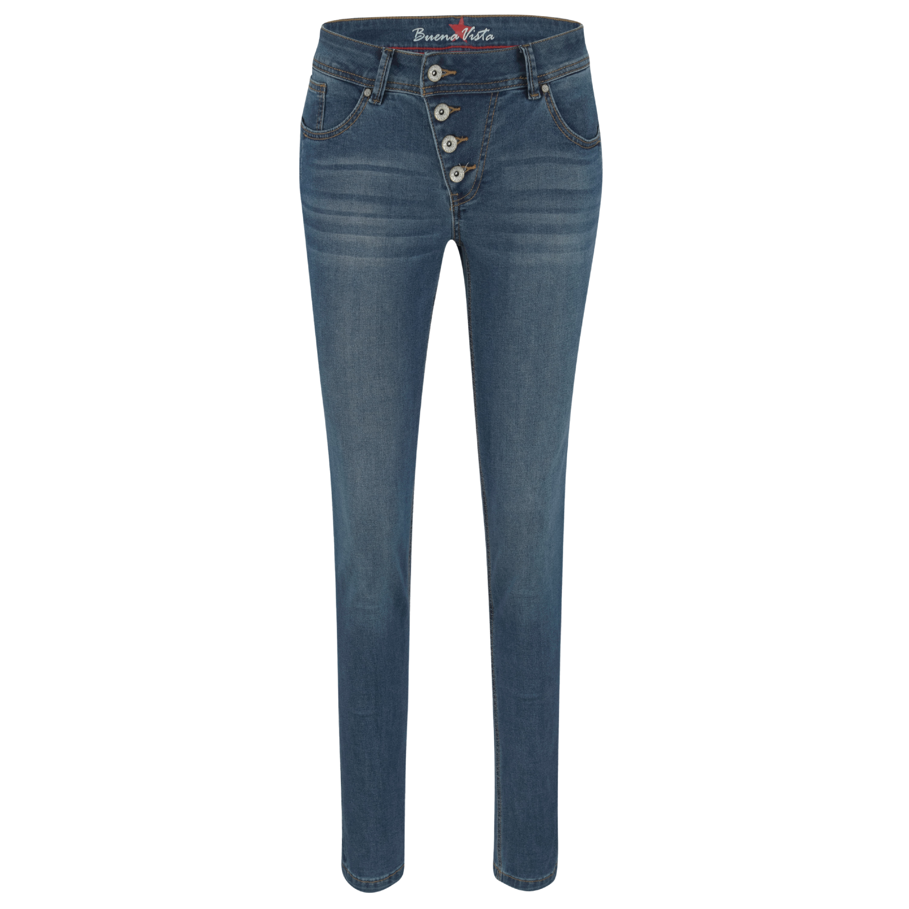 Buena Vista Damen Jeans Mid Stone