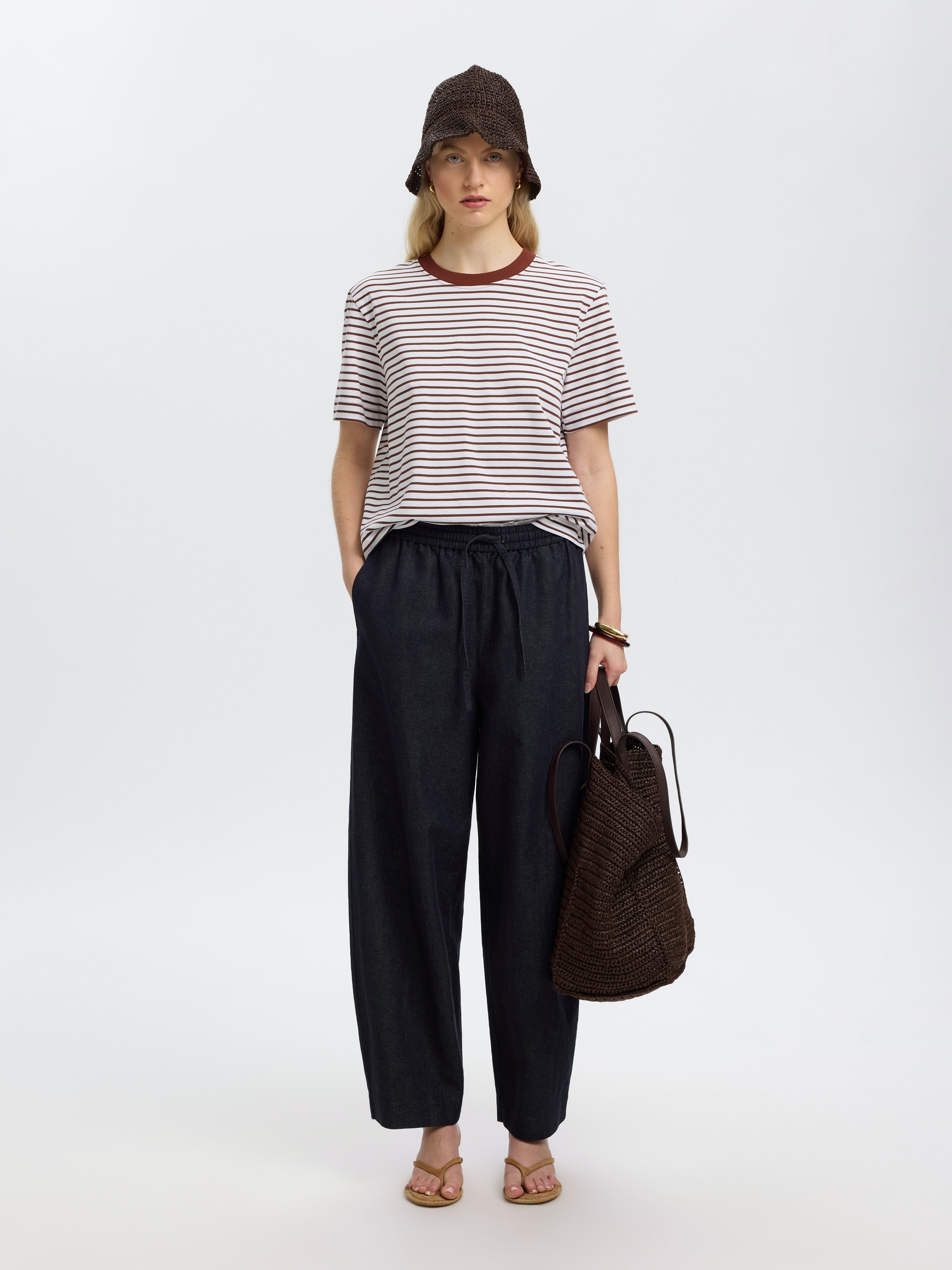 Selected Femme Damen T-Shirts Cherry Mahogany
