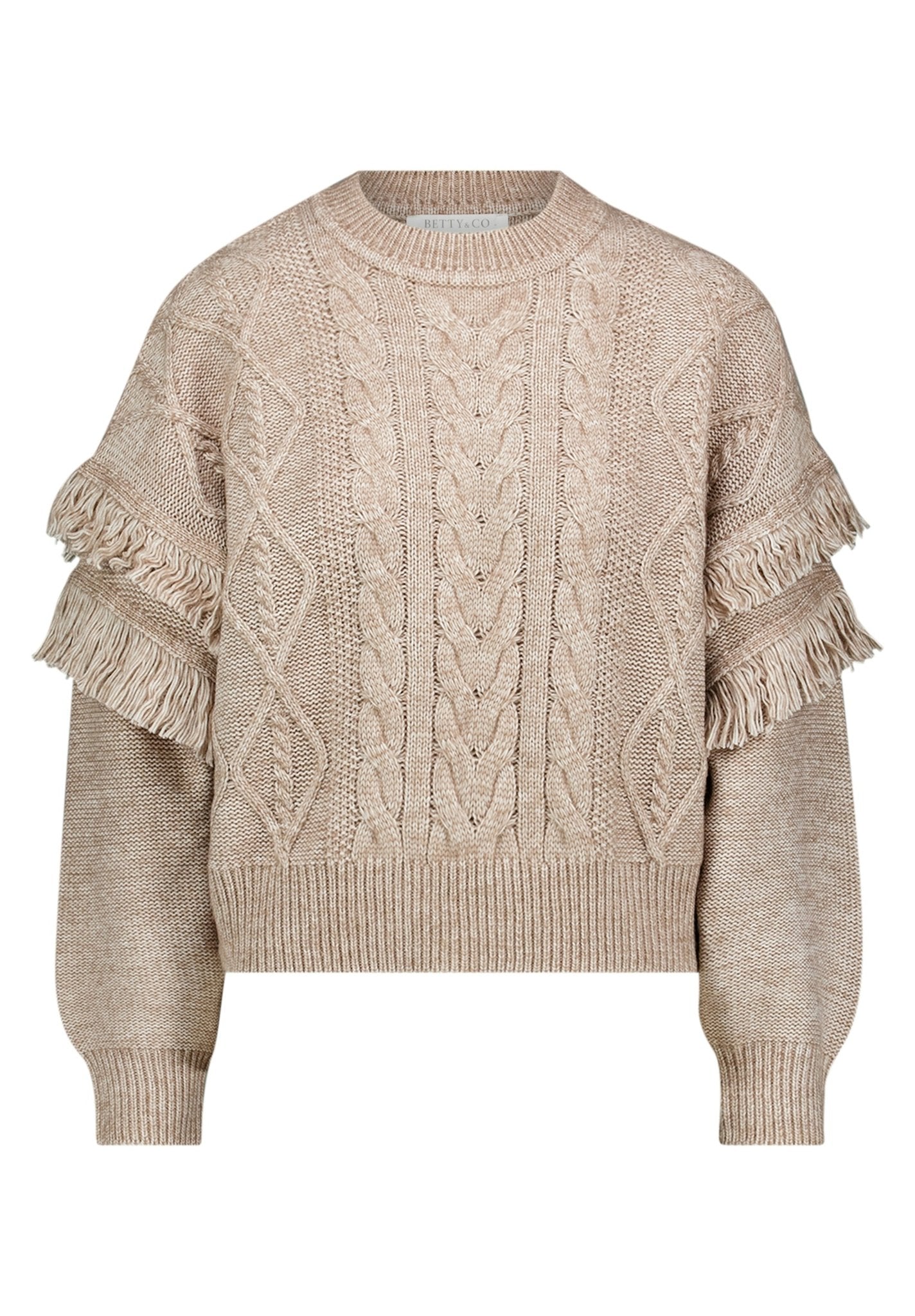 Betty & Co Damen Pullover Taupe Melange
