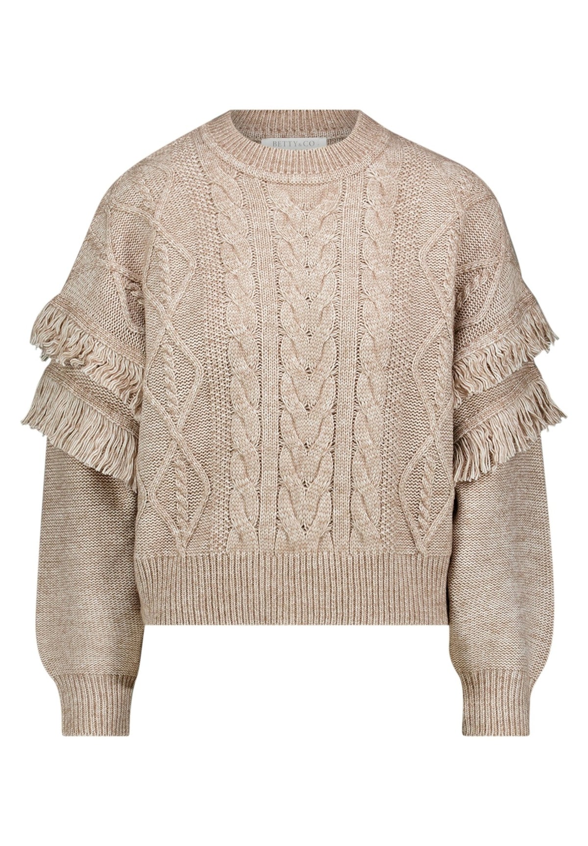 Betty & Co Damen Pullover Taupe Melange