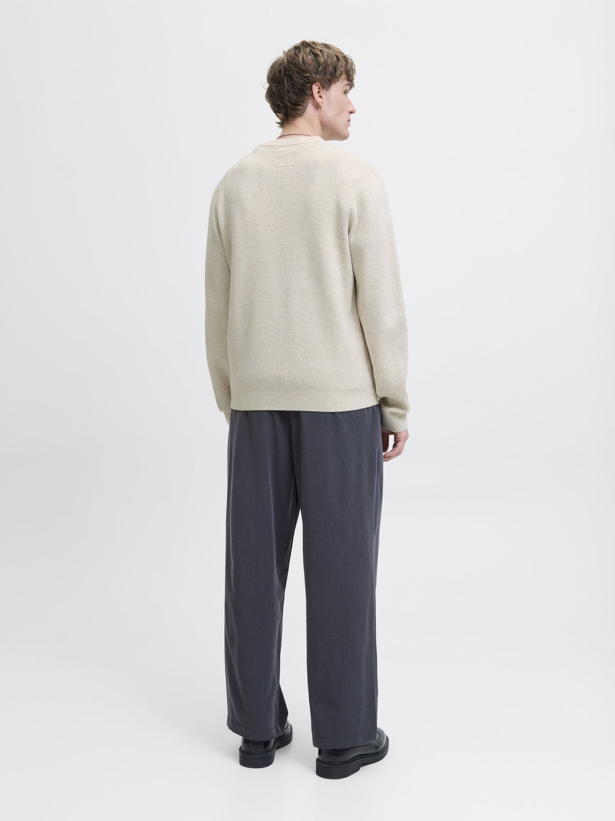 Jack & Jones Herren Pullover Cloud Dancer/Me