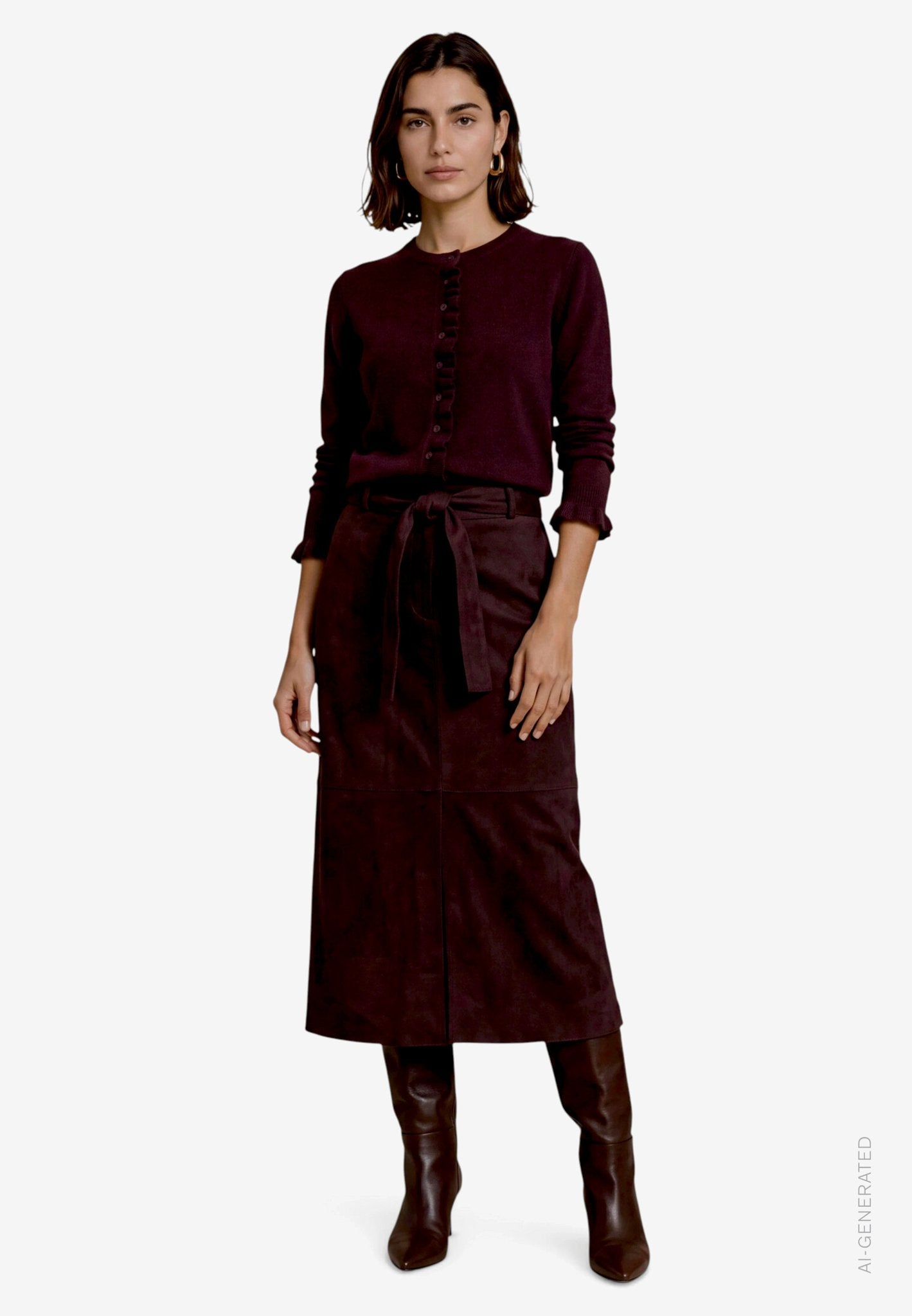 Zero Damen Strickjacken Dark Brown Mela