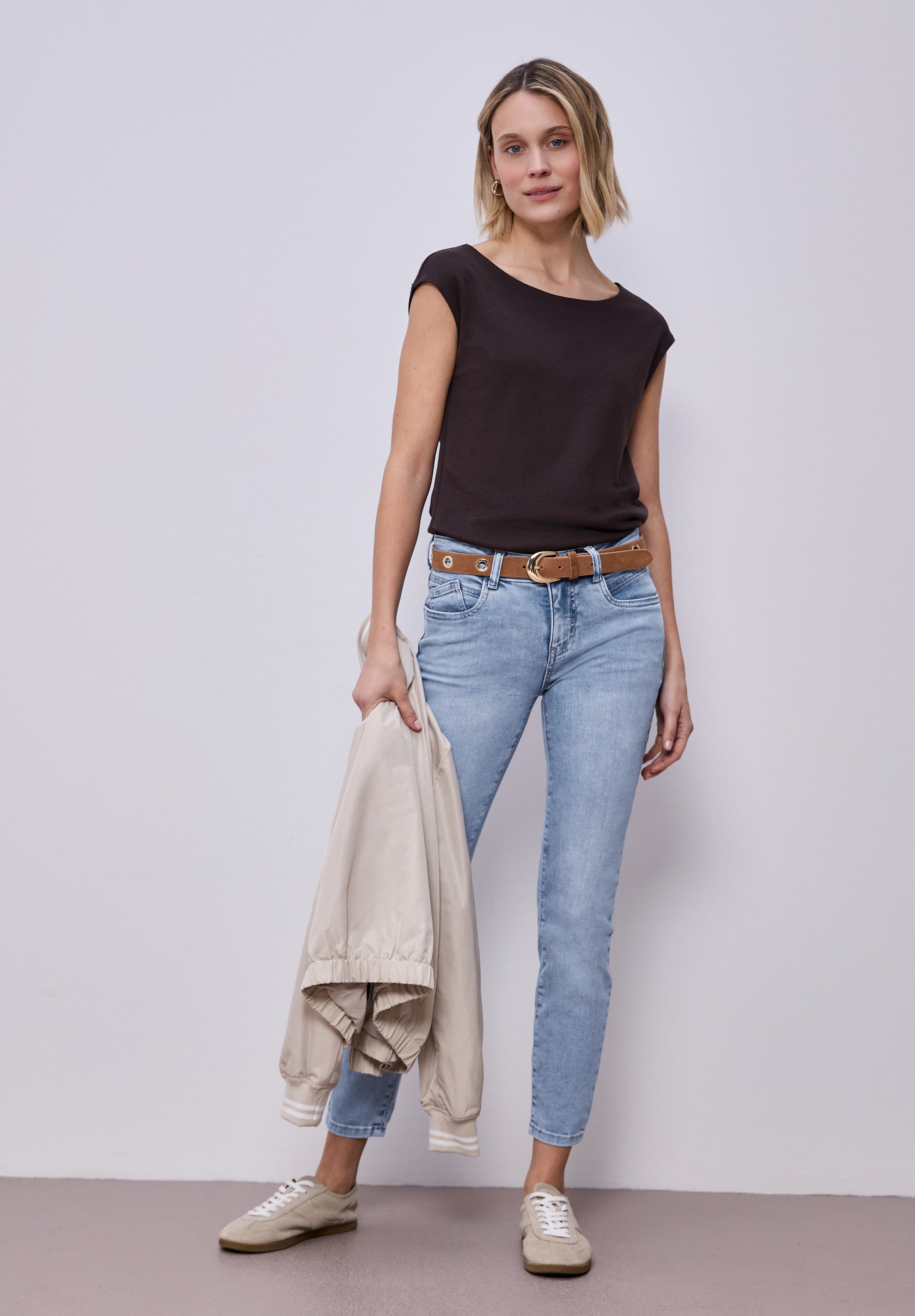 Street One Damen Hosen  Light Blu