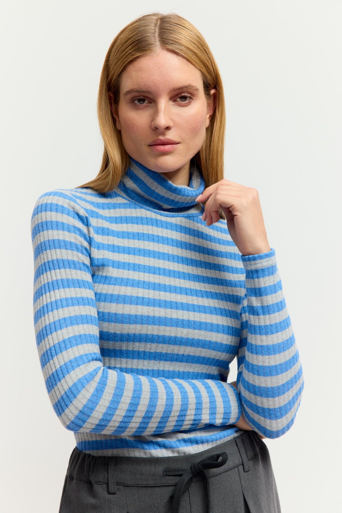 Fashion People Damen T-Shirts Polar Blue Stri