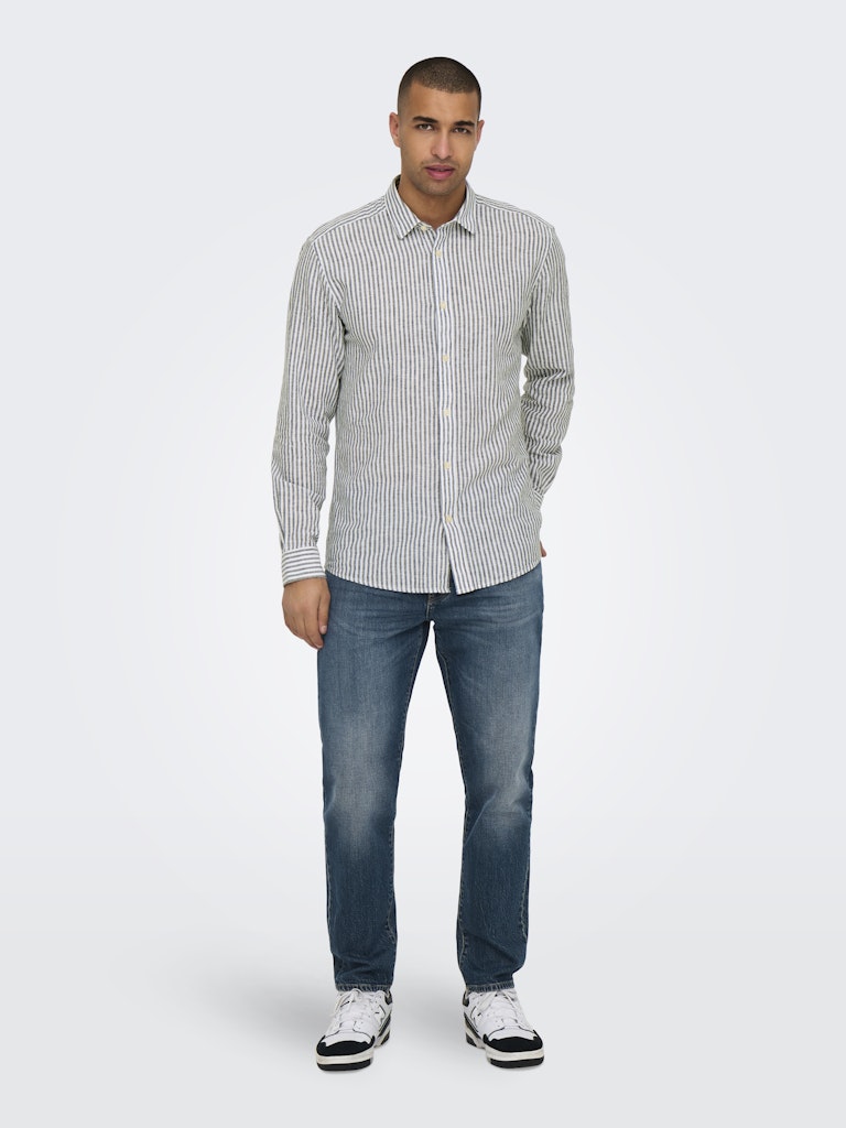 Only & Sons Herren Hemden lang Dark Navy