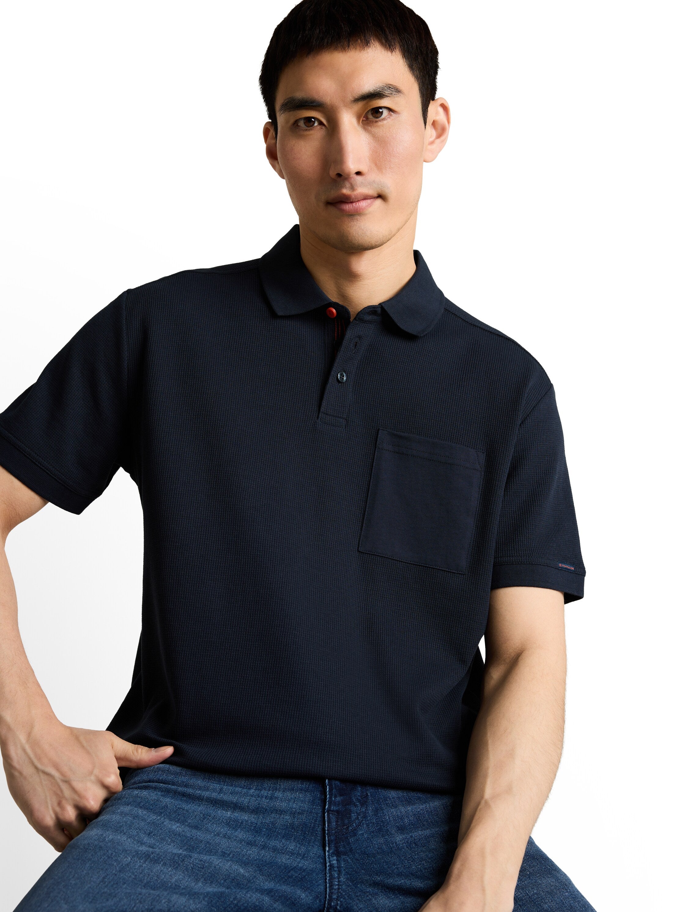 Tom Tailor Herren Polo-Shirts Sky Captain Blu
