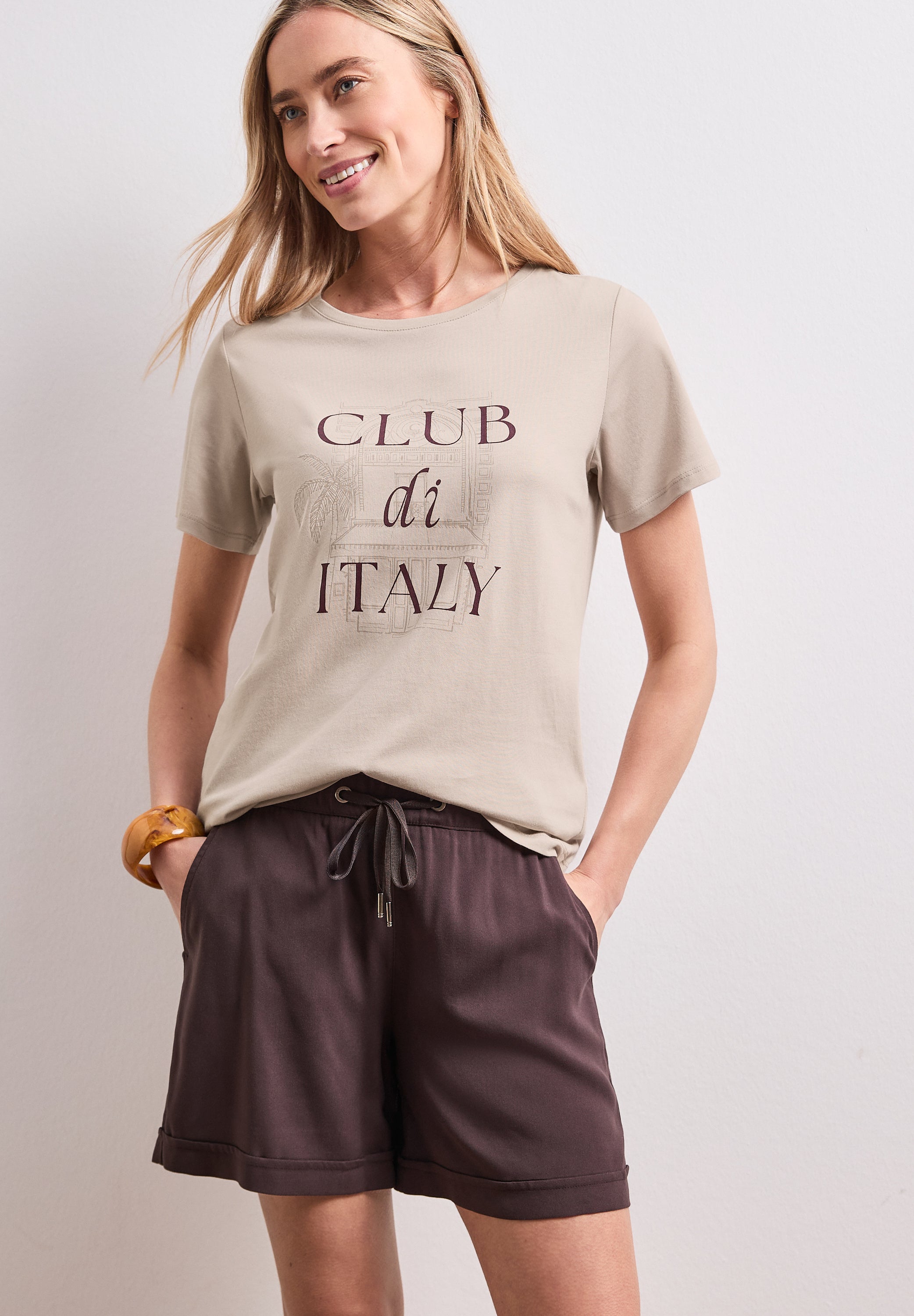 Street One Damen T-Shirts Clay Sand