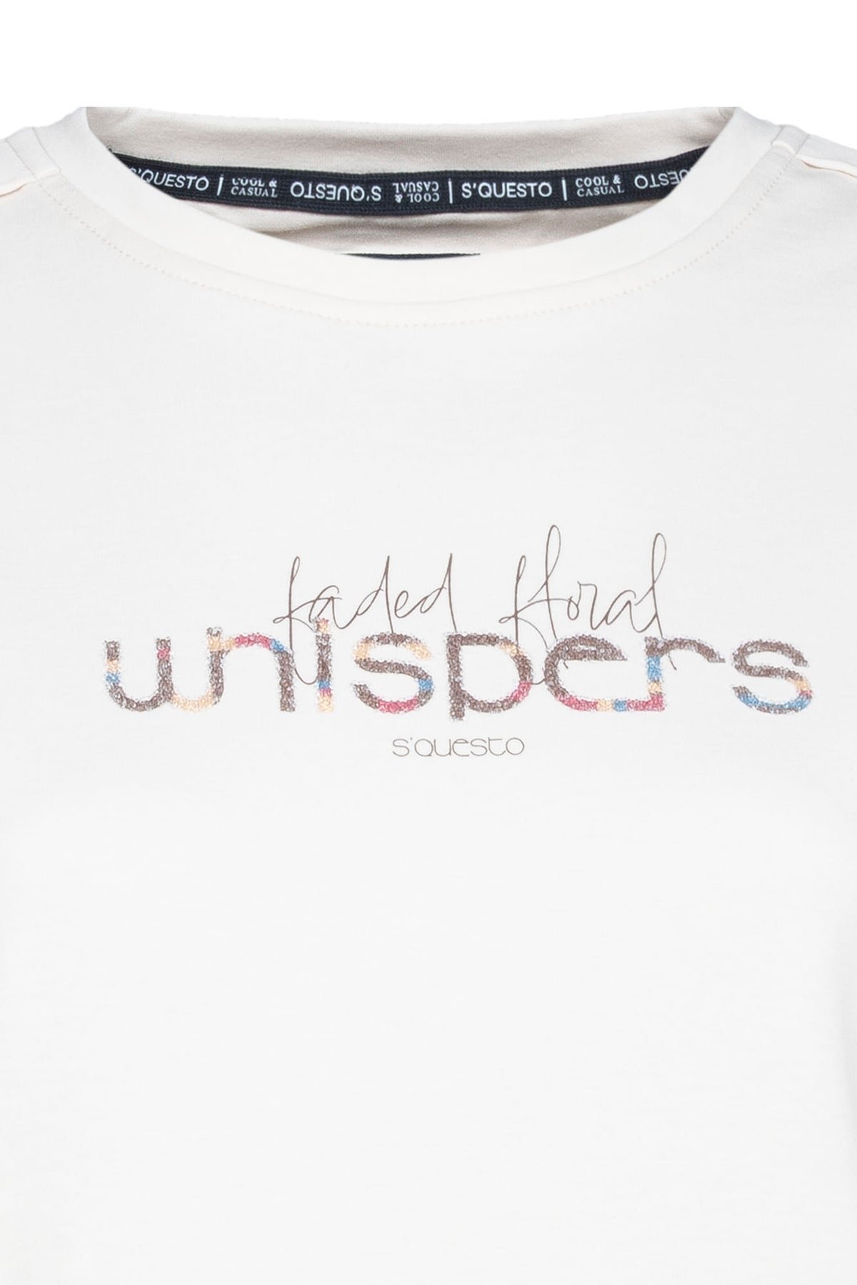 Soquesto Damen T-Shirts Eierschale