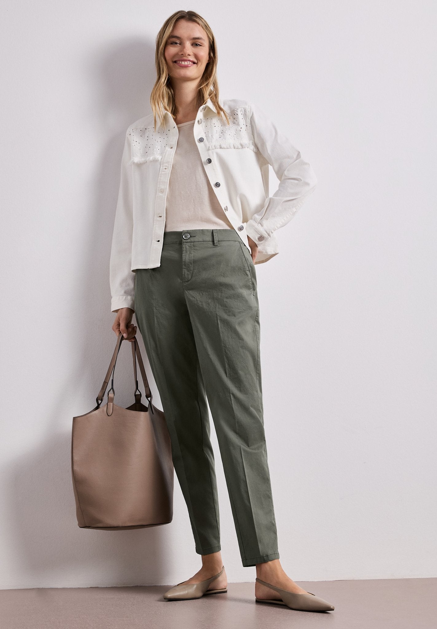 Street One Damen Hosen  Dusky Gre