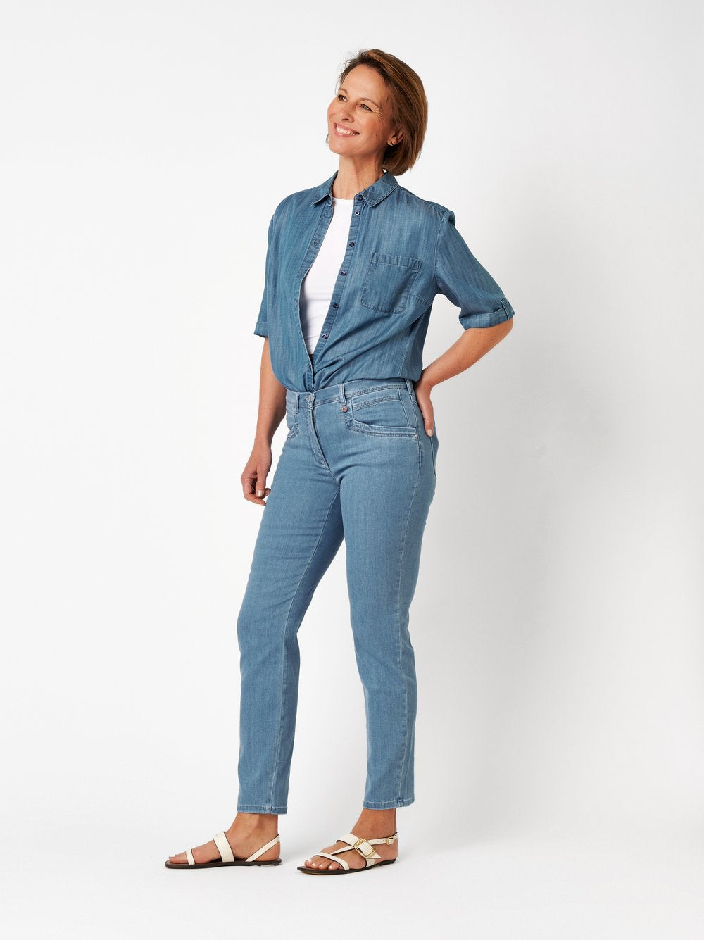 Toni Dress Damen Hosen Light Softblue