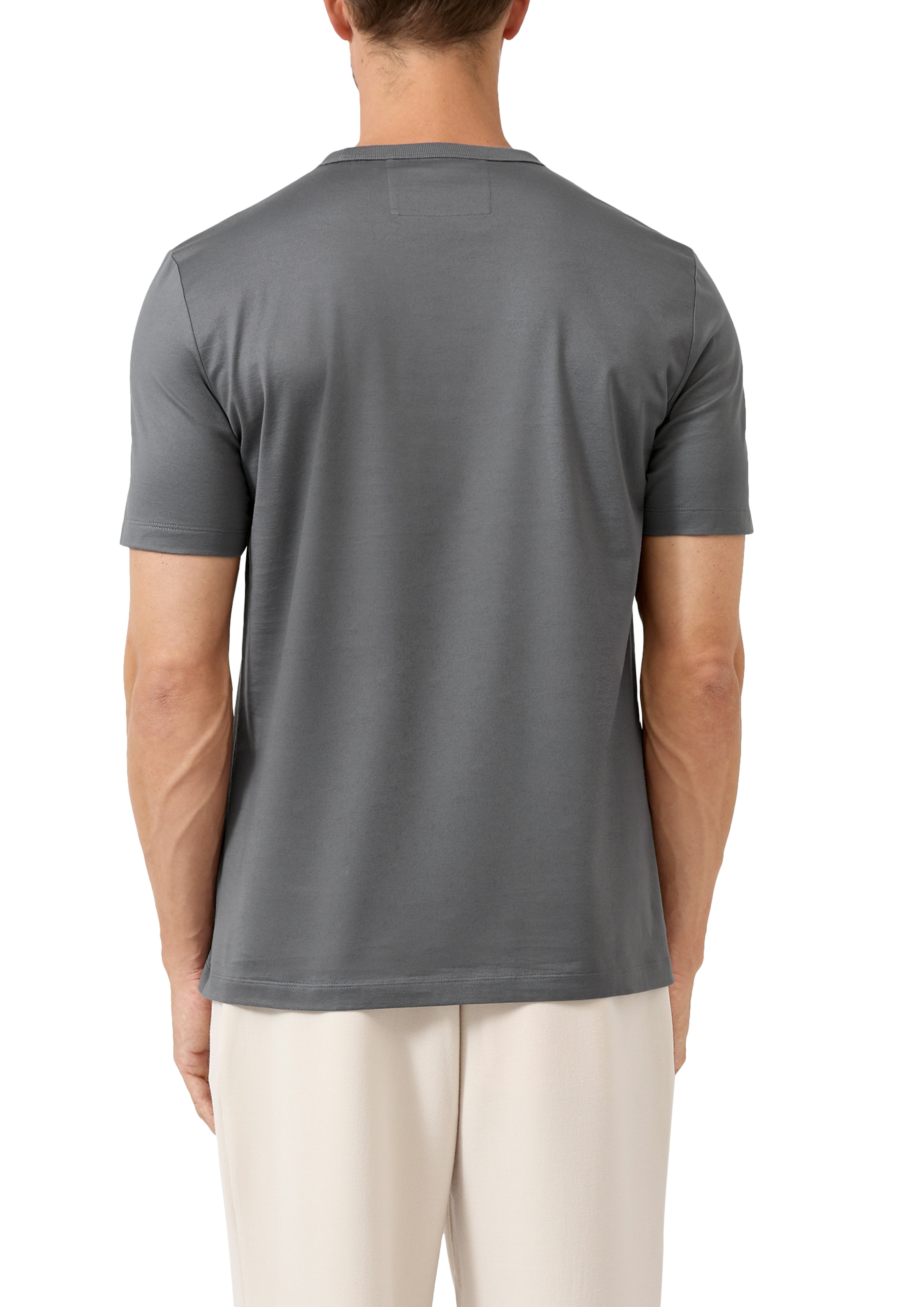 S. Oliver black Herren T-Shirts kurz Grey/Black