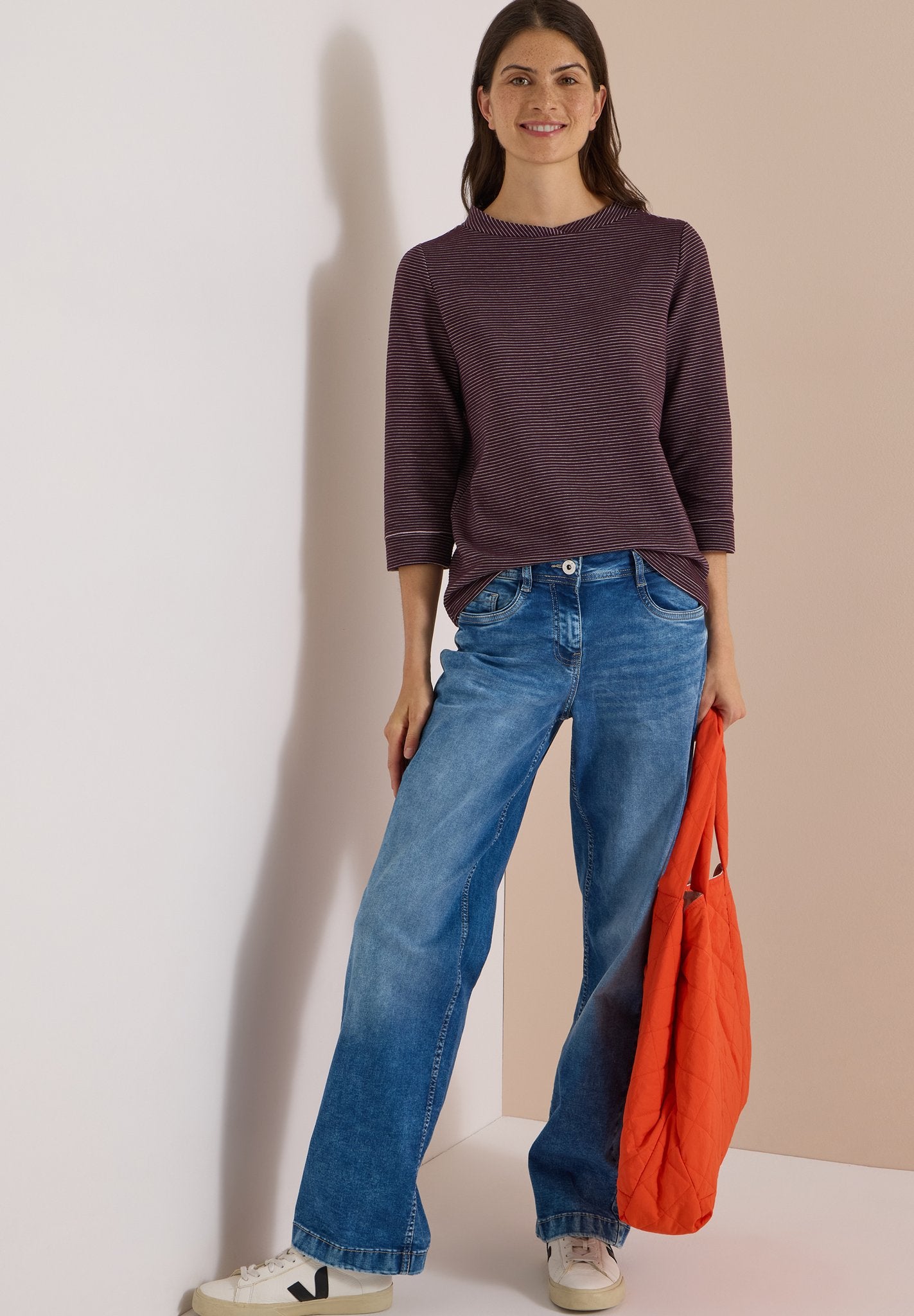 Cecil Damen T-Shirts  Berry Red