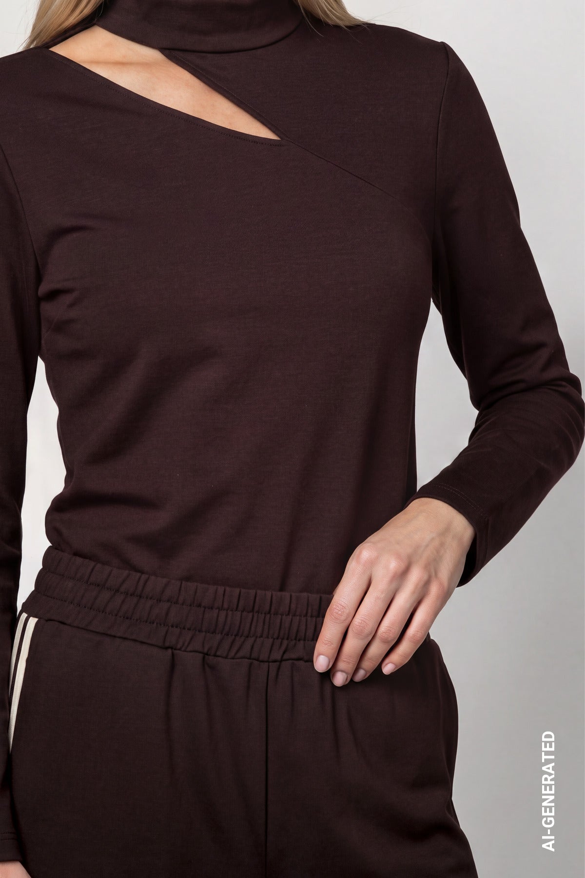 Monari Damen T-Shirts  Black Coffe