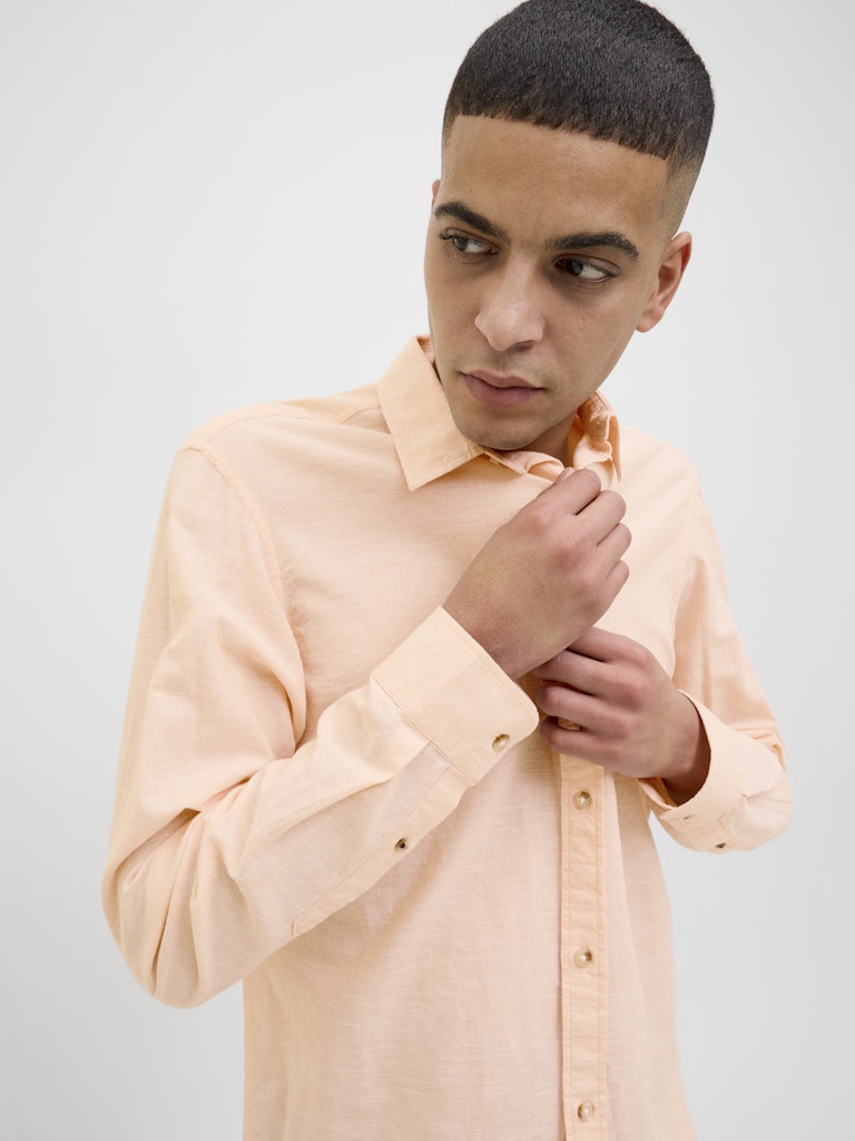 Jack & Jones Herren Hemden lang Peach Parfait