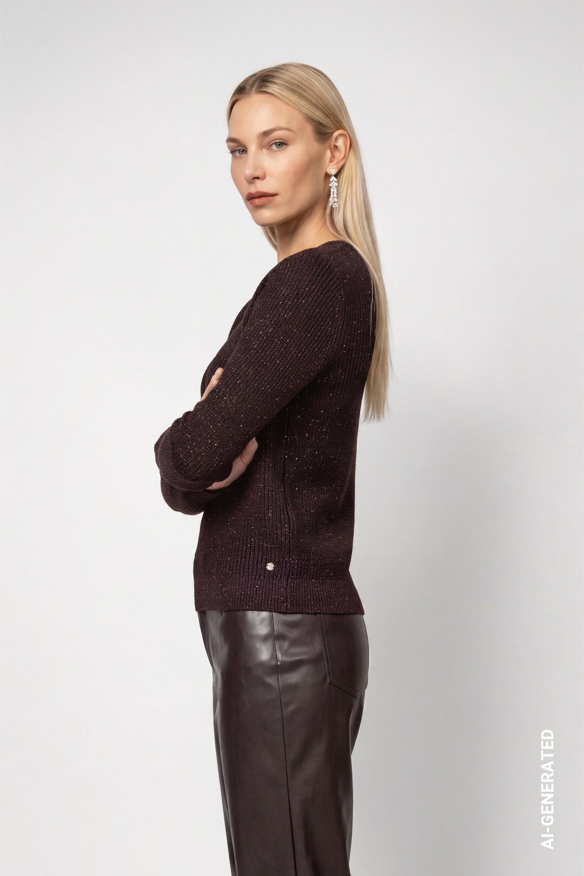 Monari Damen Pullover  Black Coffe