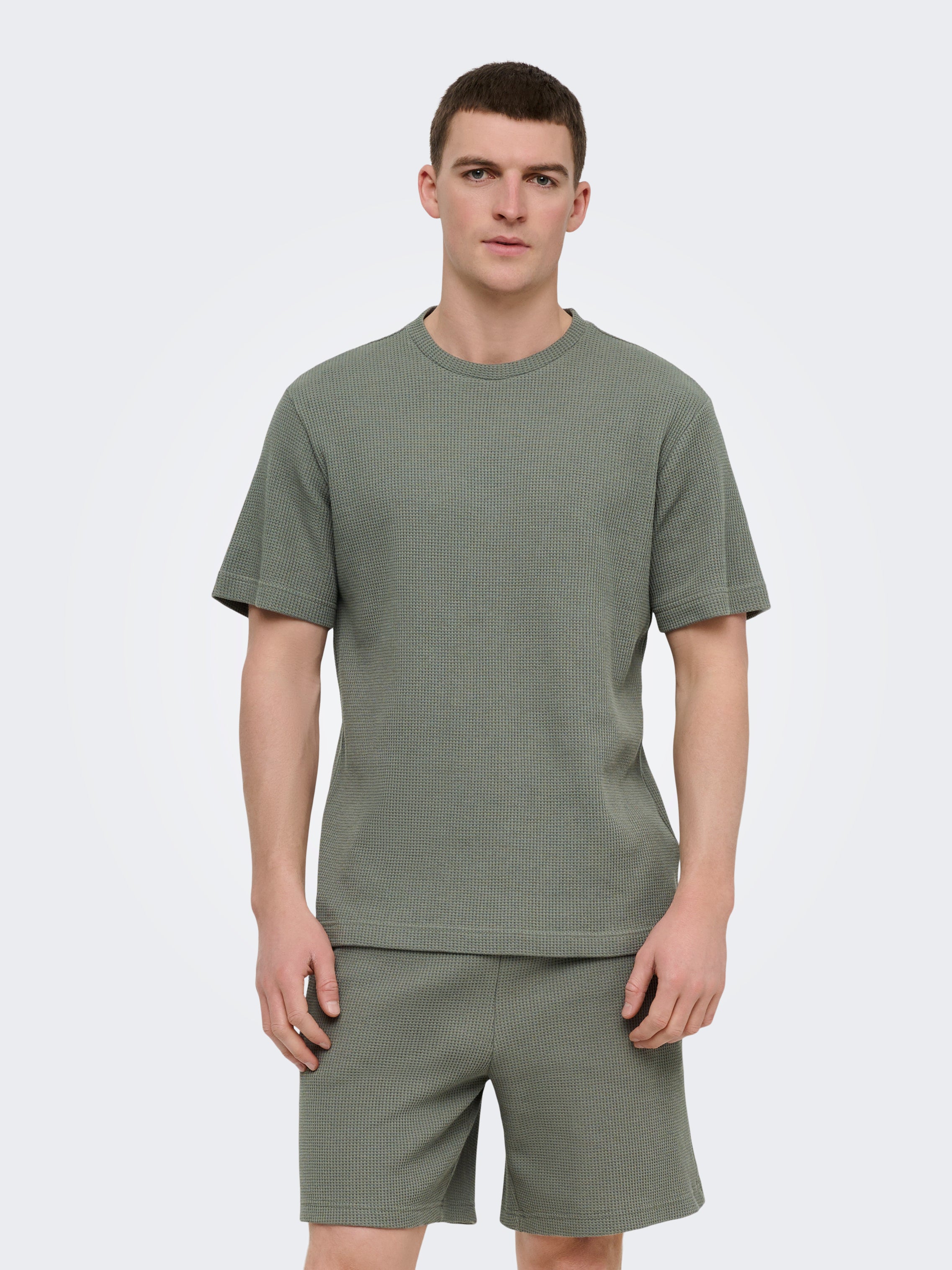 Only & Sons Herren T-Shirts kurz Castor Gray