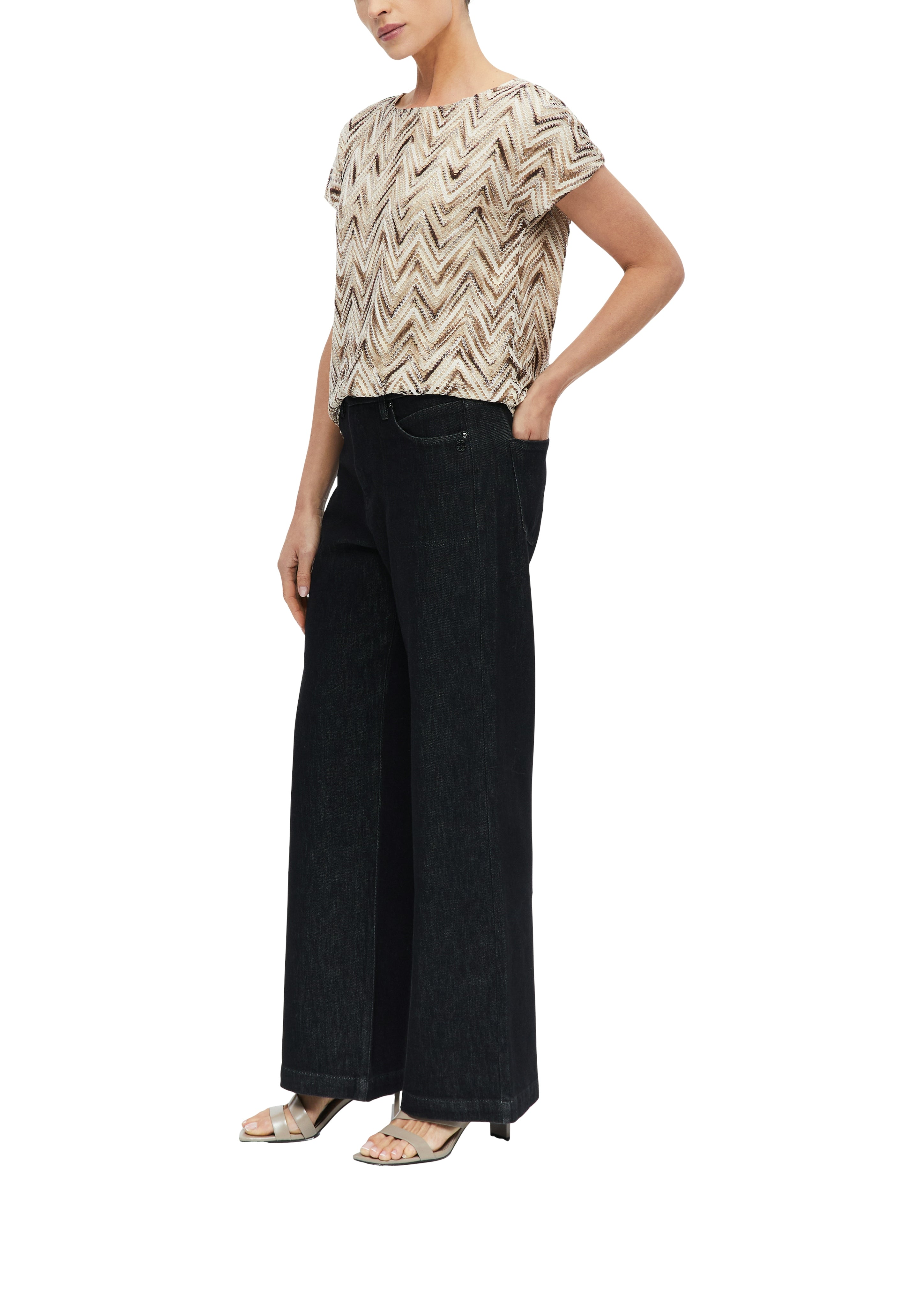 S. Oliver black Damen T-Shirts Brown