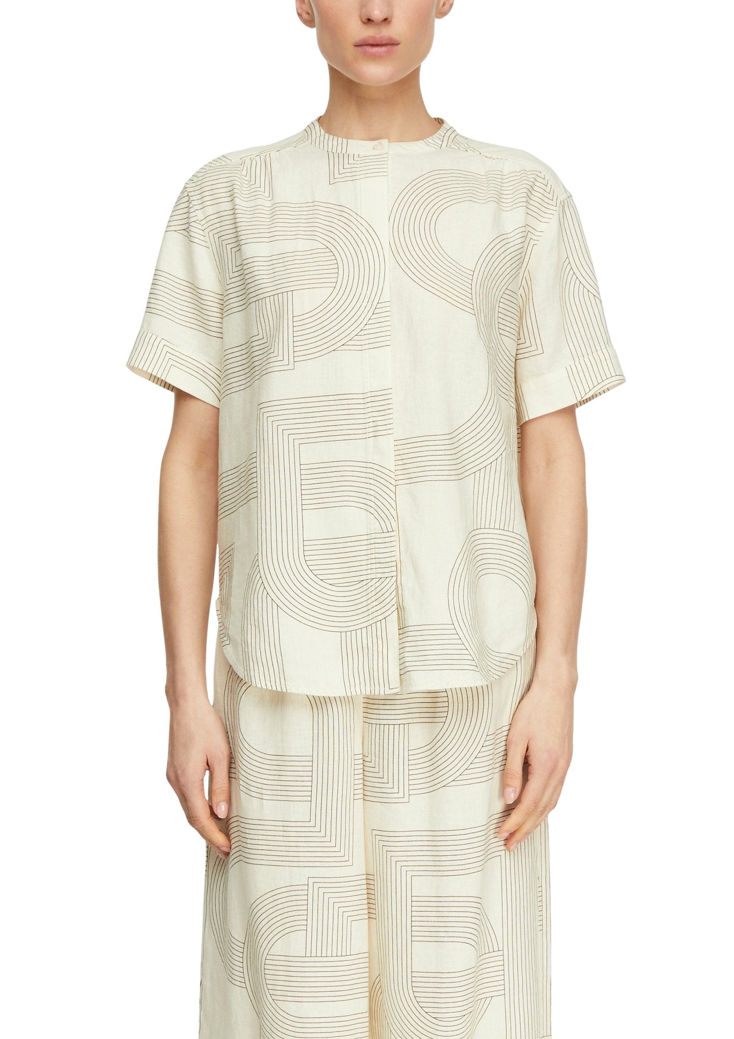 Comma Damen Blusen kurz White