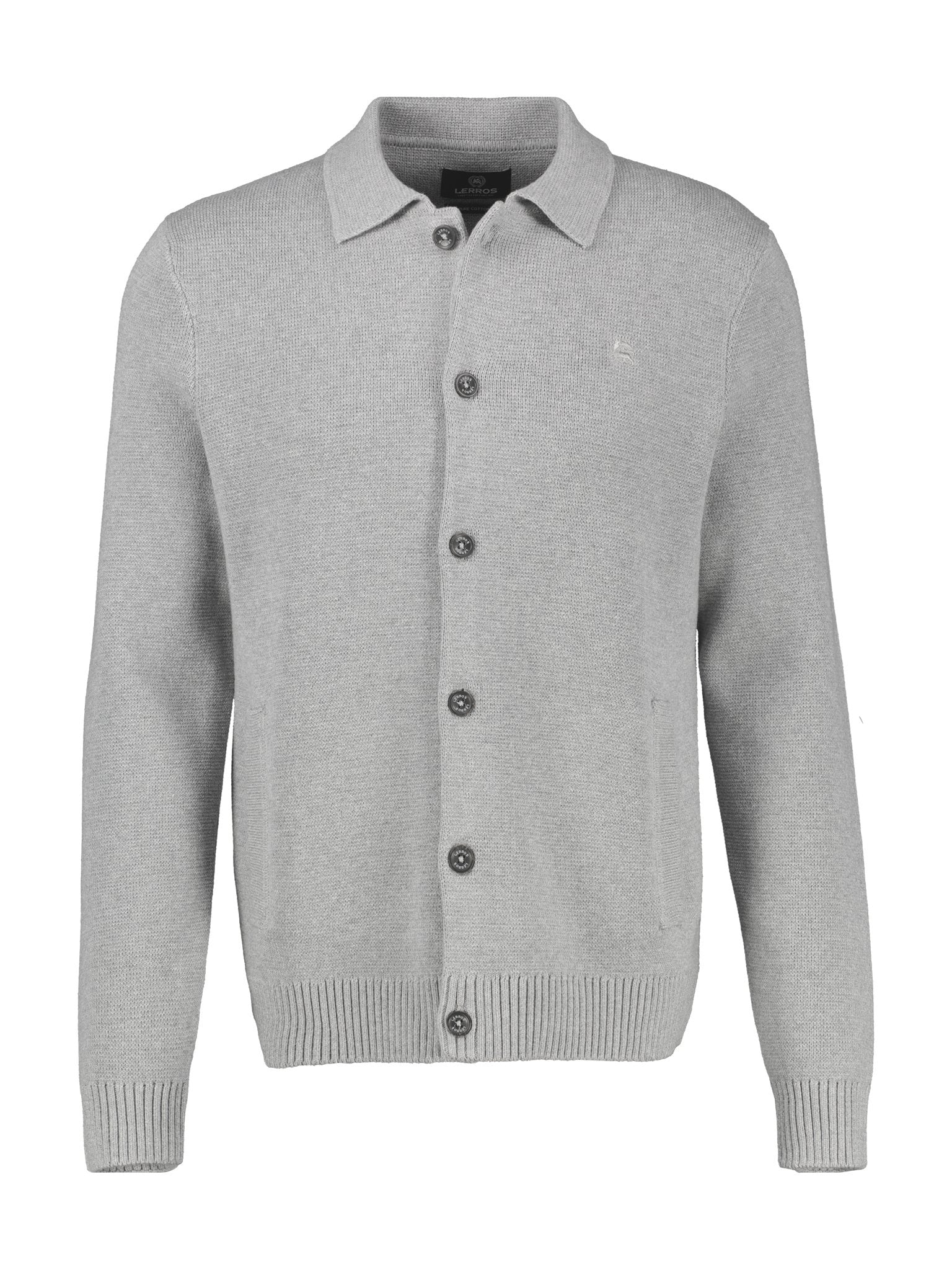 Lerros Herren Strickjacken Platinum Grey M
