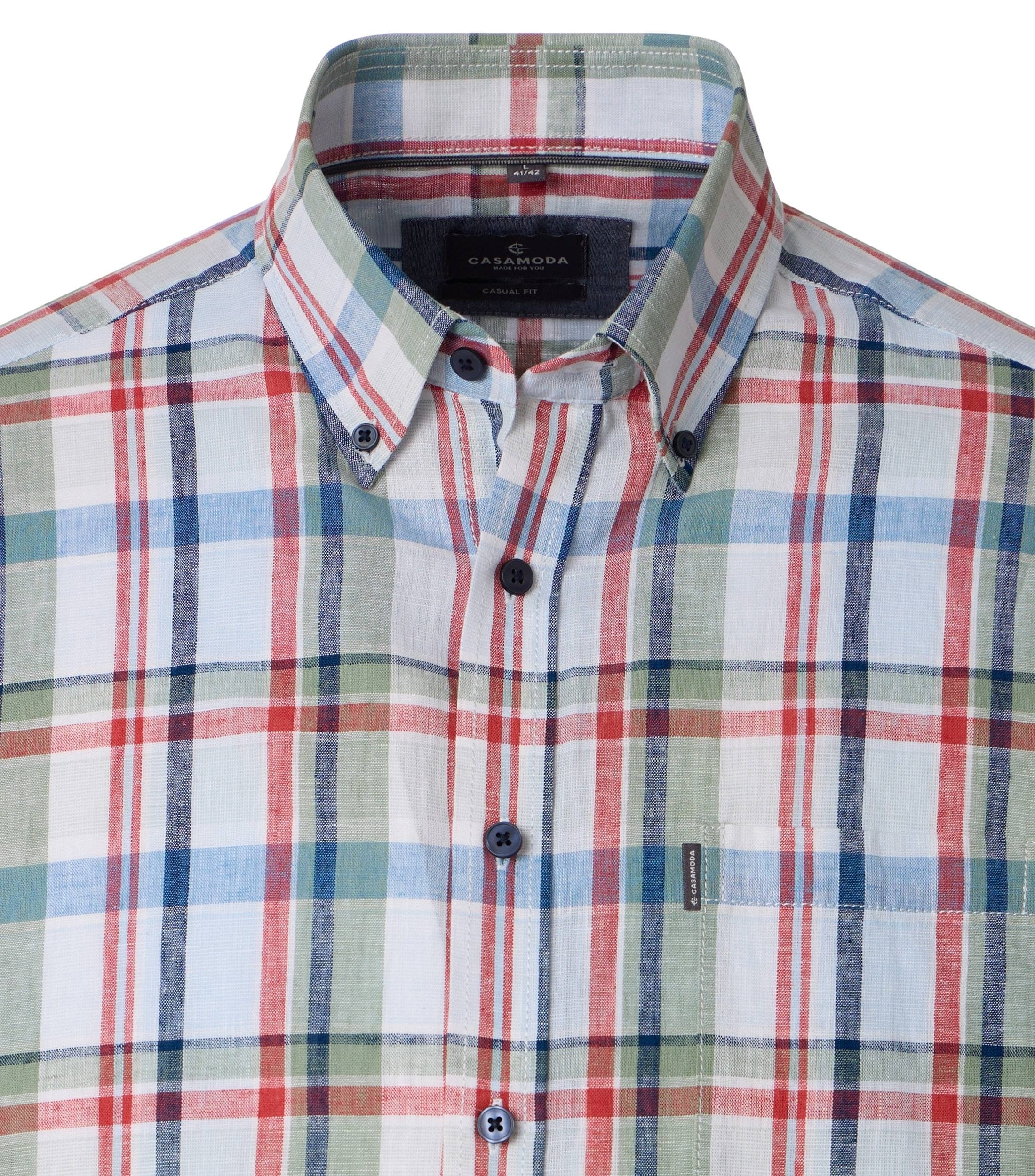 Casa Moda Herren Hemden kurz  Gruen
