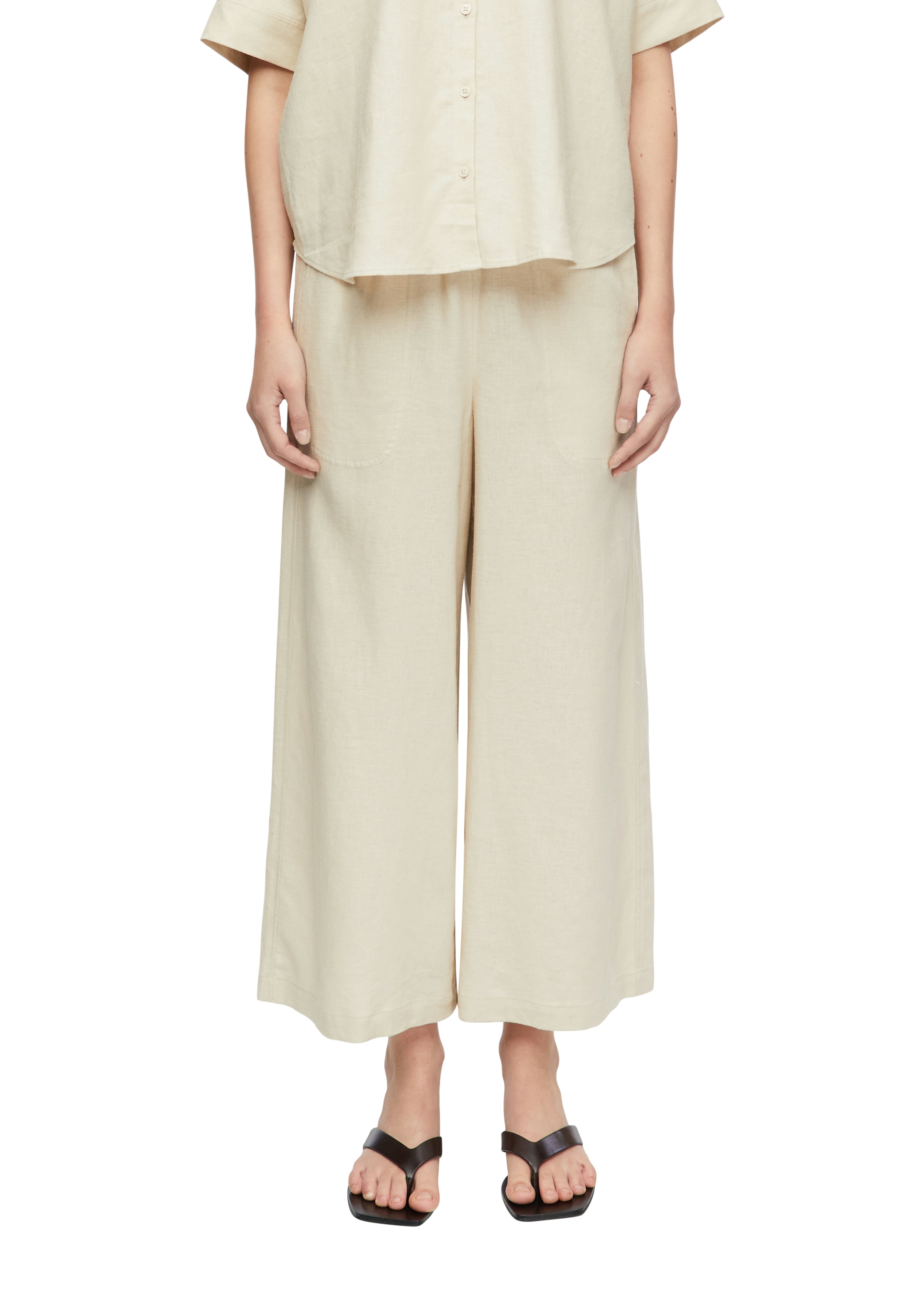 Comma Damen Hosen Grey/Black