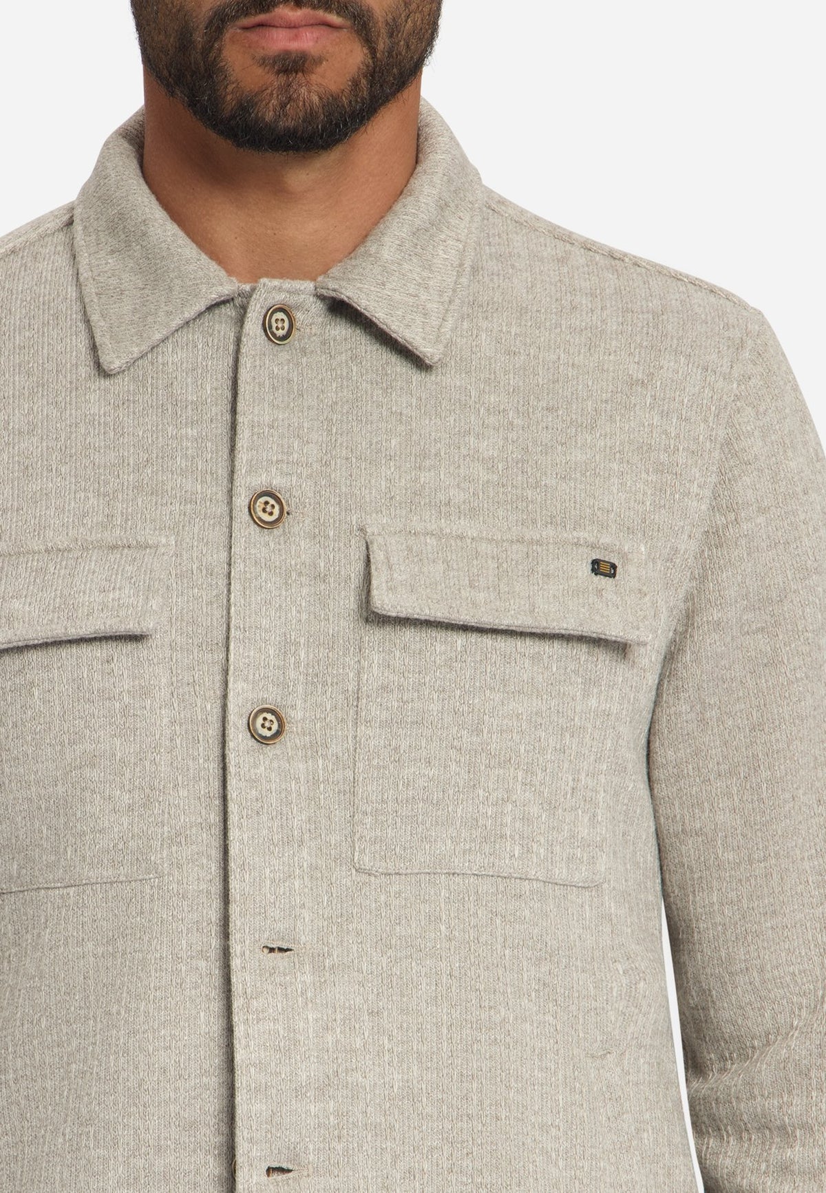 No Excess Herren Hemden Cement