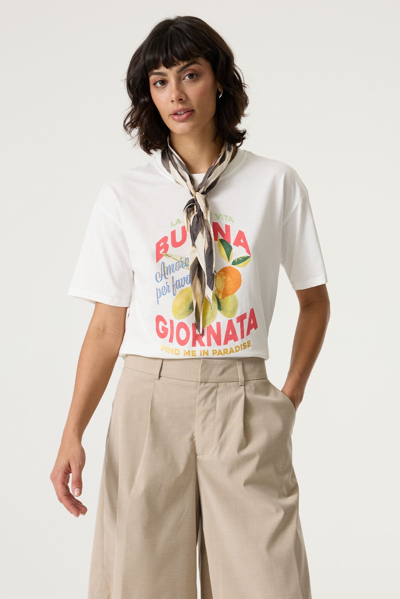 Garcia Damen T-Shirts Off White
