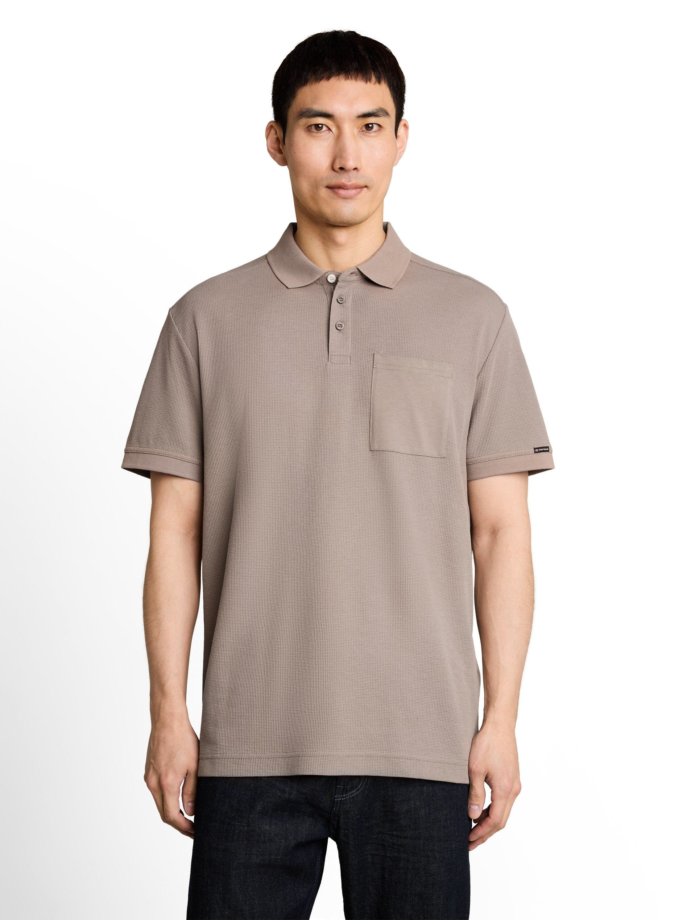 Tom Tailor Herren Polo-Shirts Driftwood Taupe