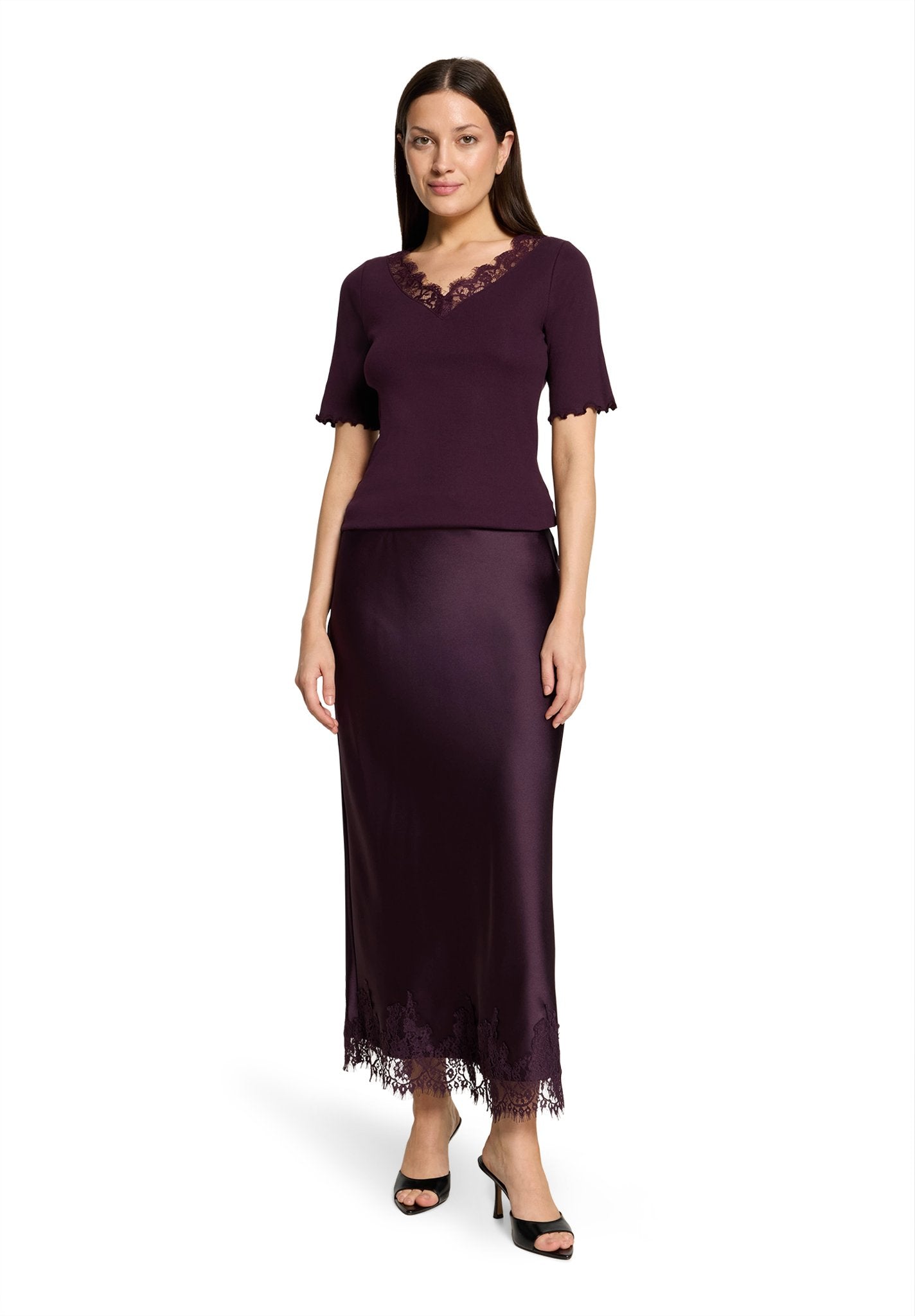 Cartoon Damen Rock Dark Dahlia