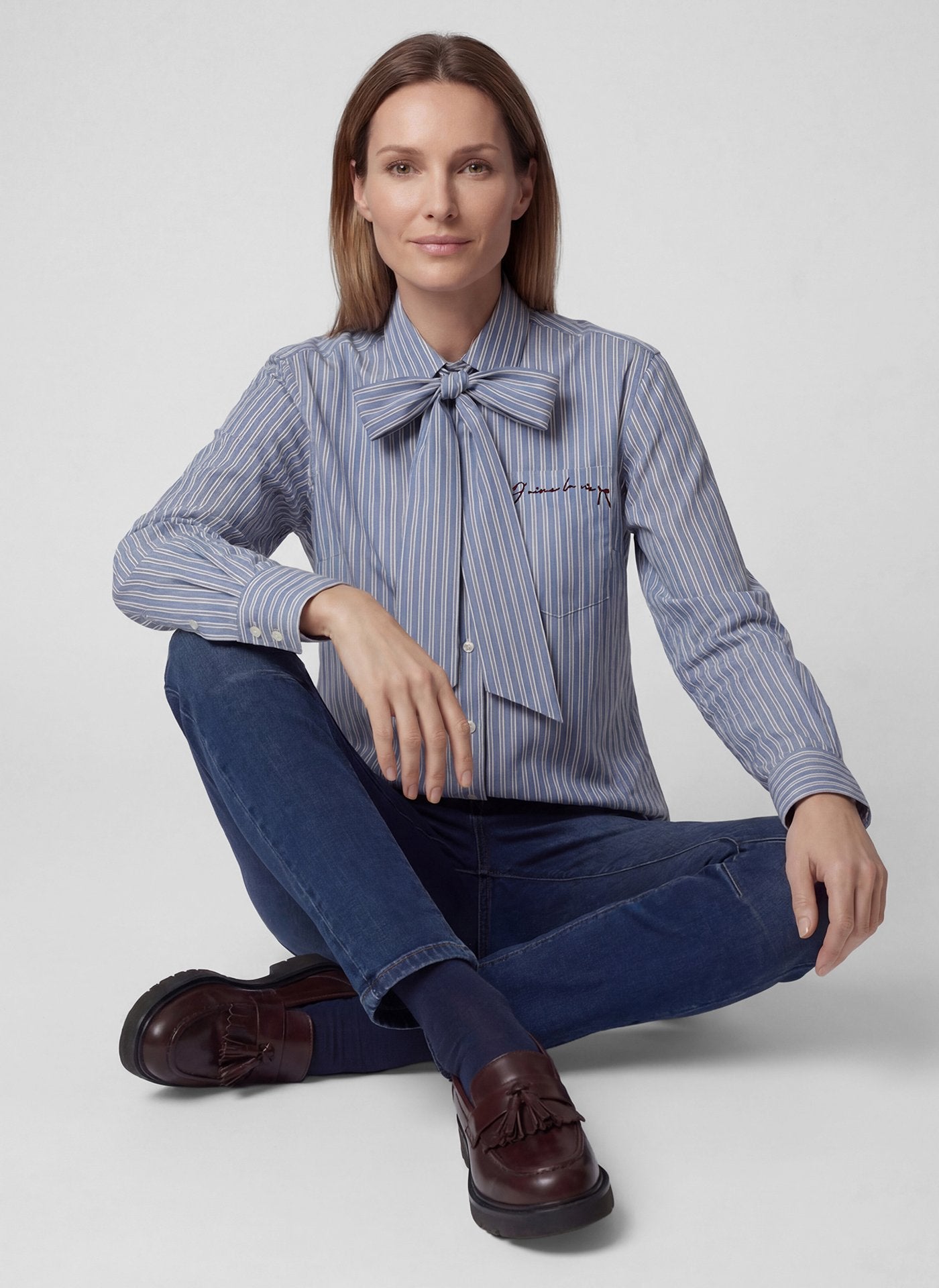 Rabe Damen Blusen Pastellblau