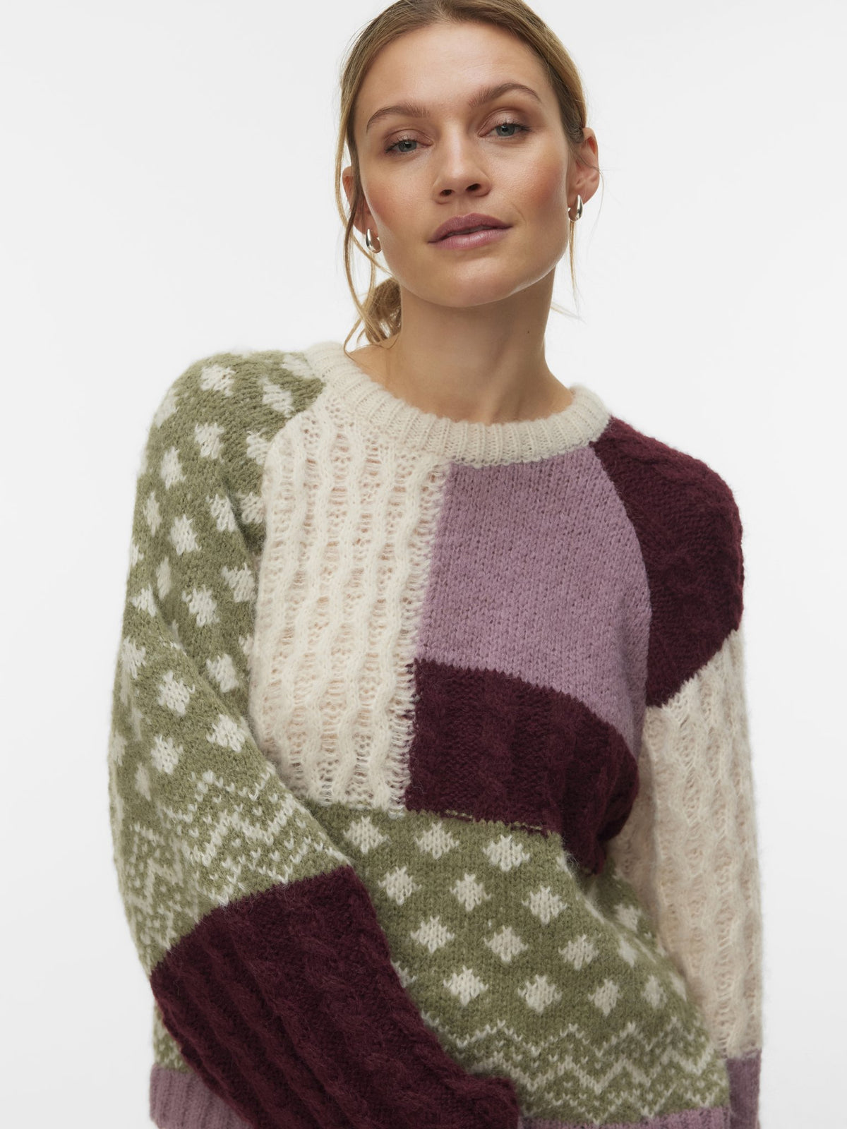 Vero Moda Damen Pullover Birch/Sweet Gra
