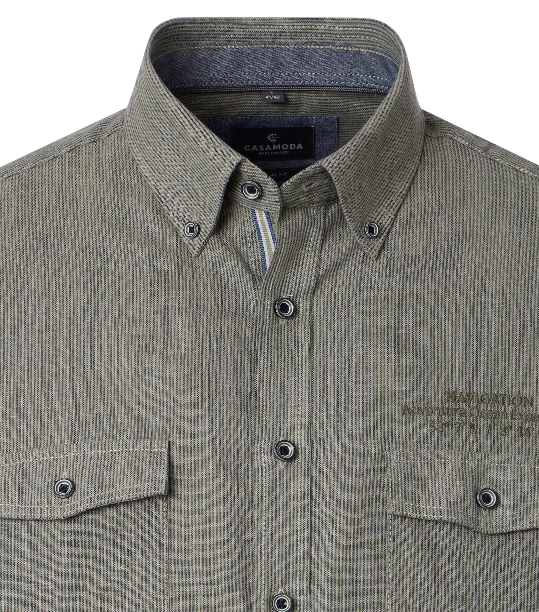 Casa Moda Herren Hemden kurz  Gruen