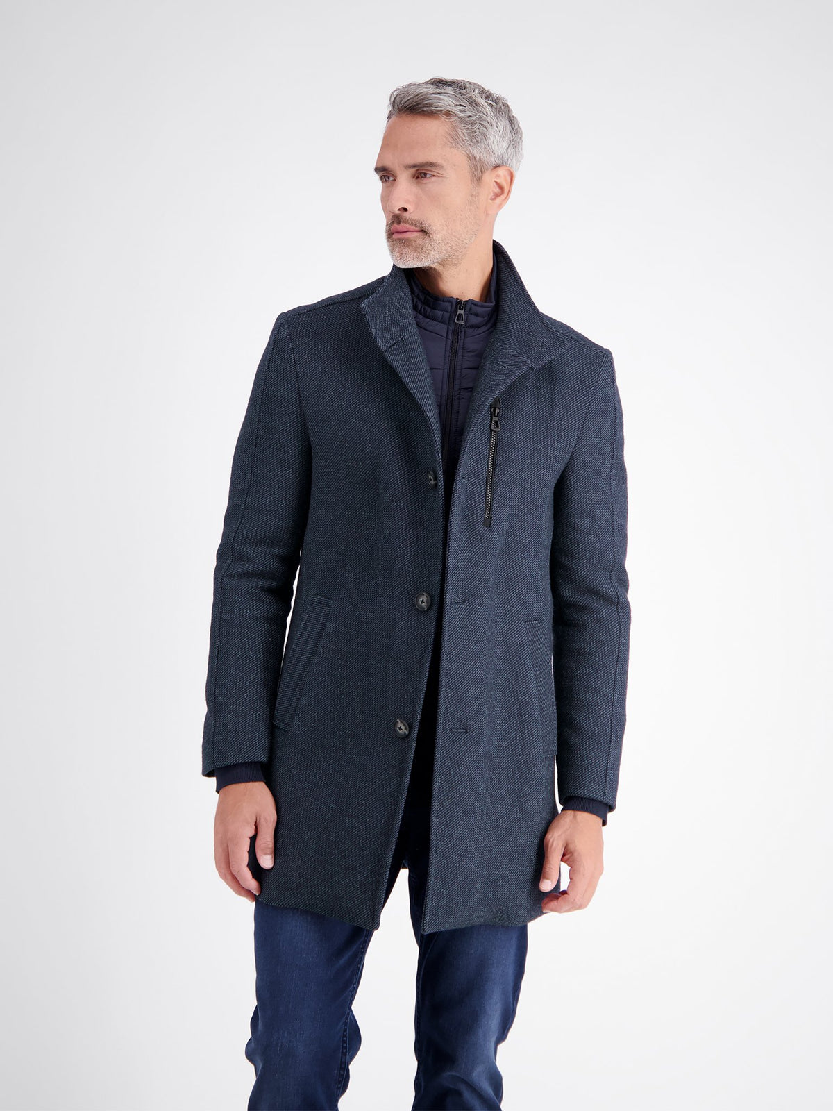 Lerros Herren Mantel Classic Navy
