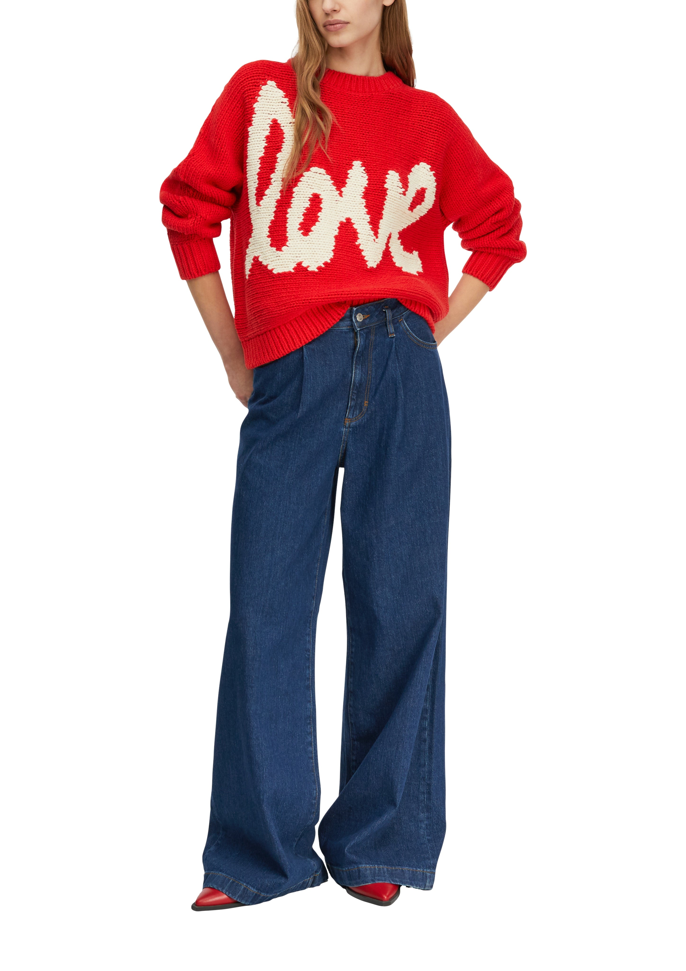 Comma Damen Pullover Red