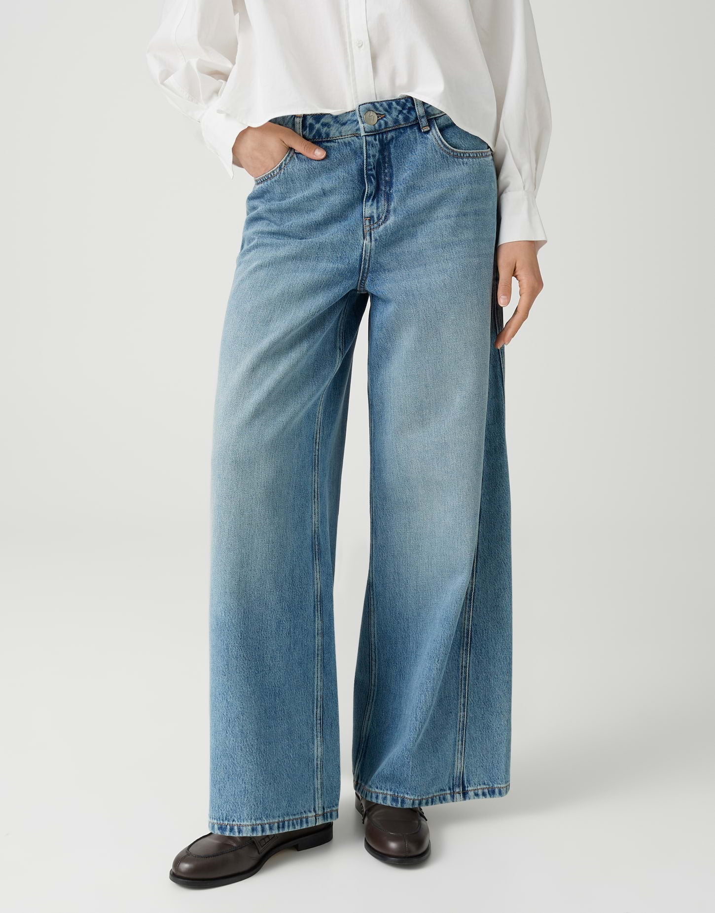 Opus Damen Jeans Mid Blue