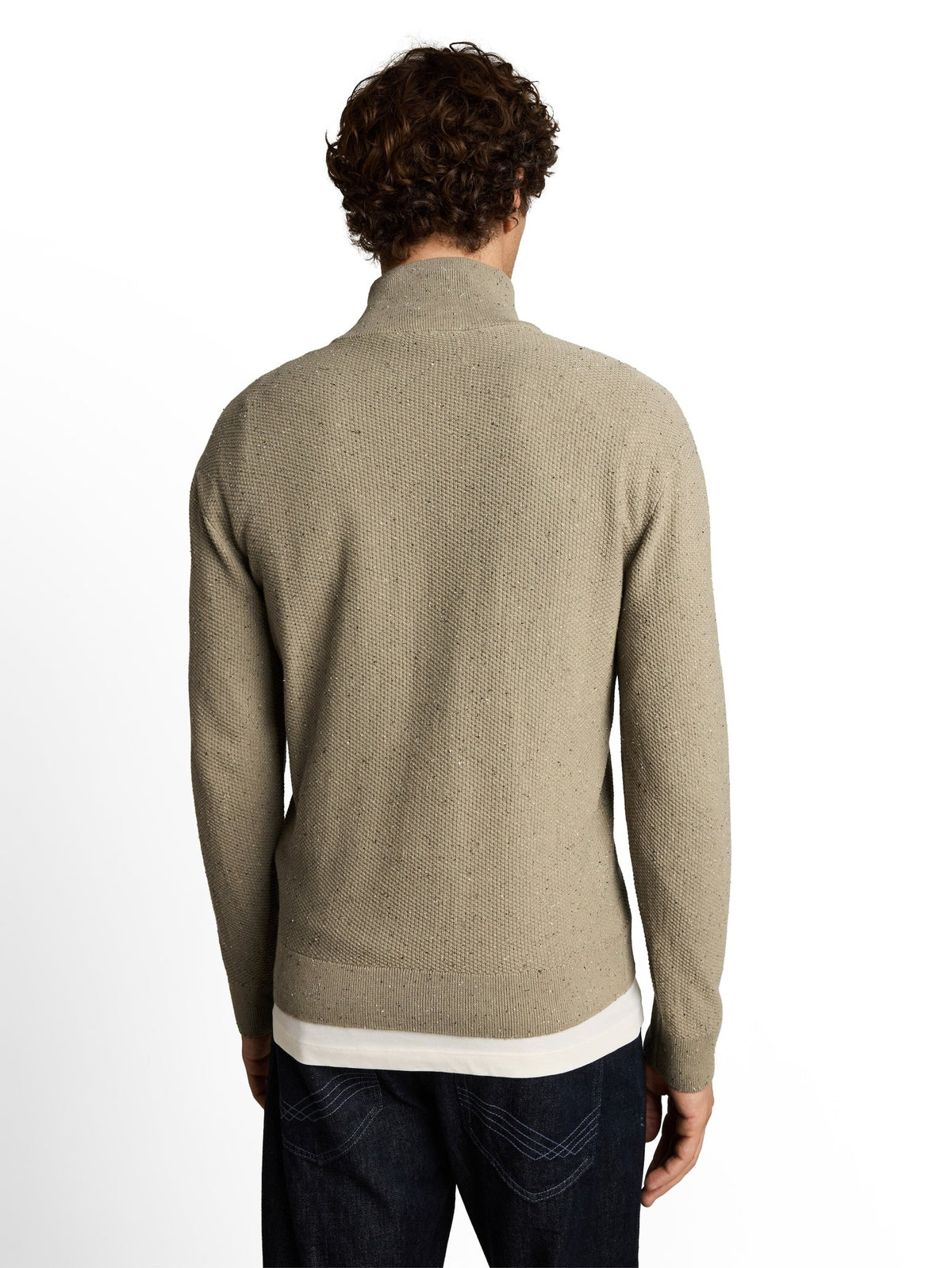 Tom Tailor denim Herren Pullover Dark Sage Neps