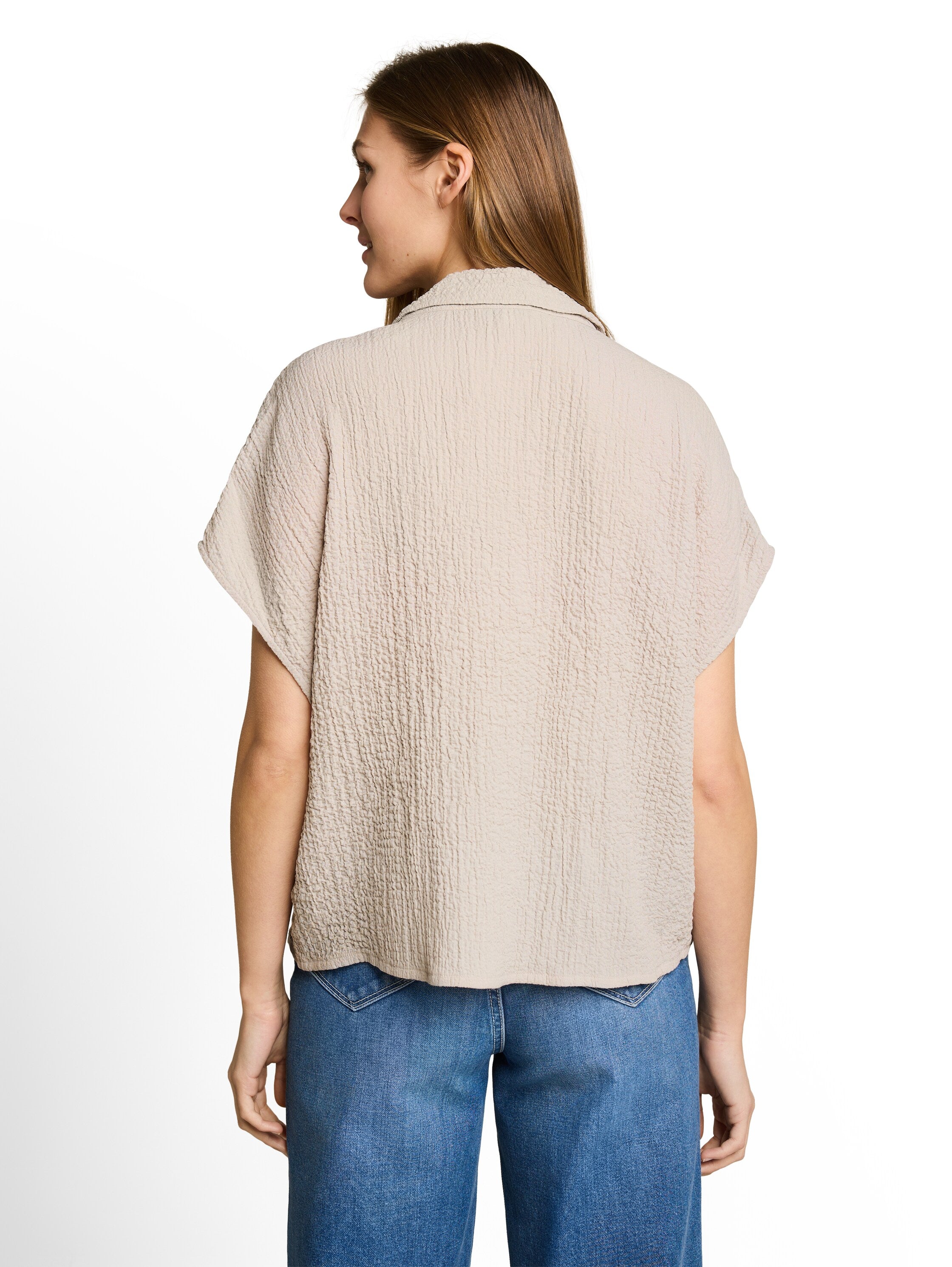 Tom Tailor denim Damen Blusen kurz Cloud Grey