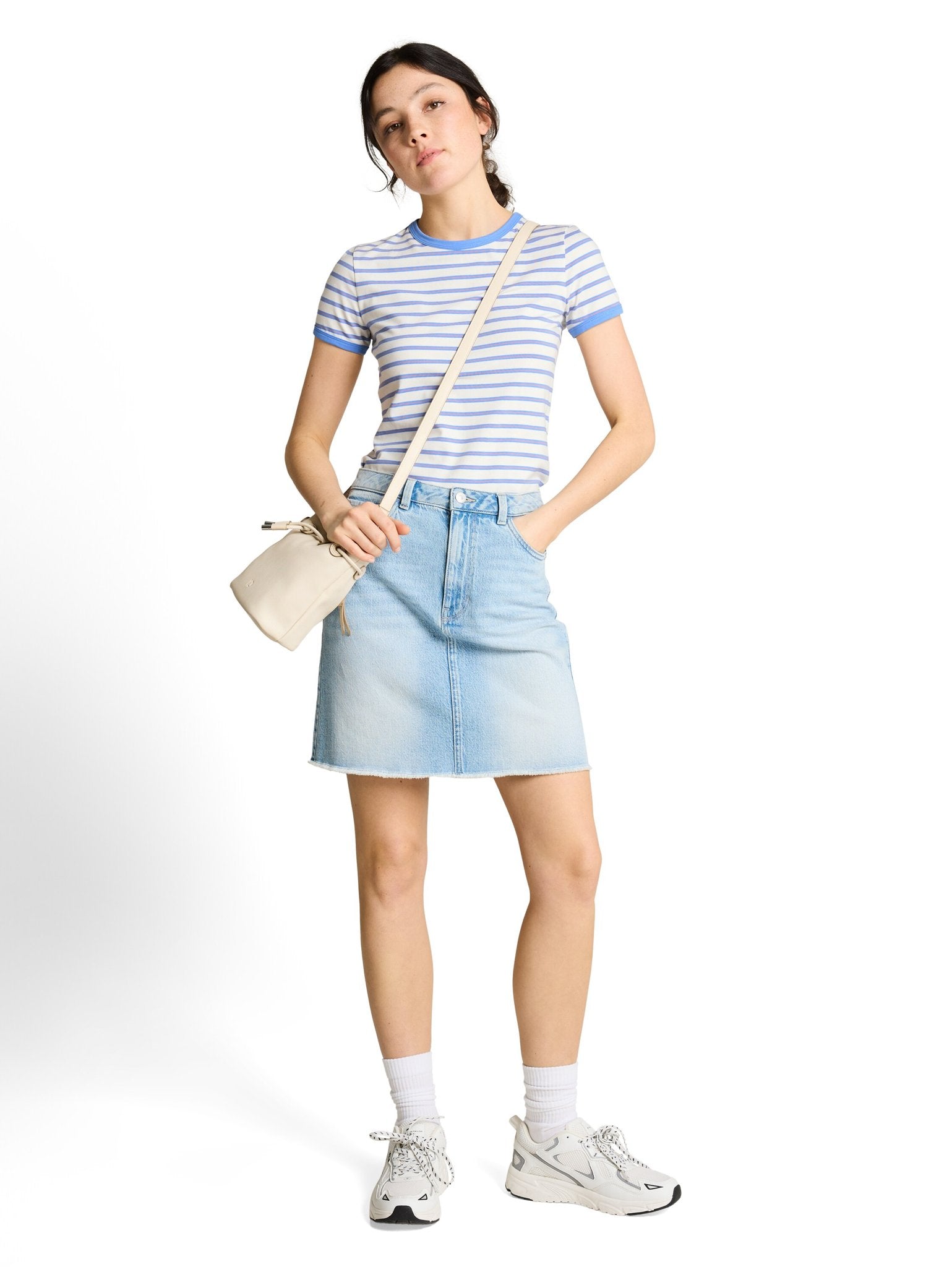 Tom Tailor denim Damen T-Shirts White Blue Cora