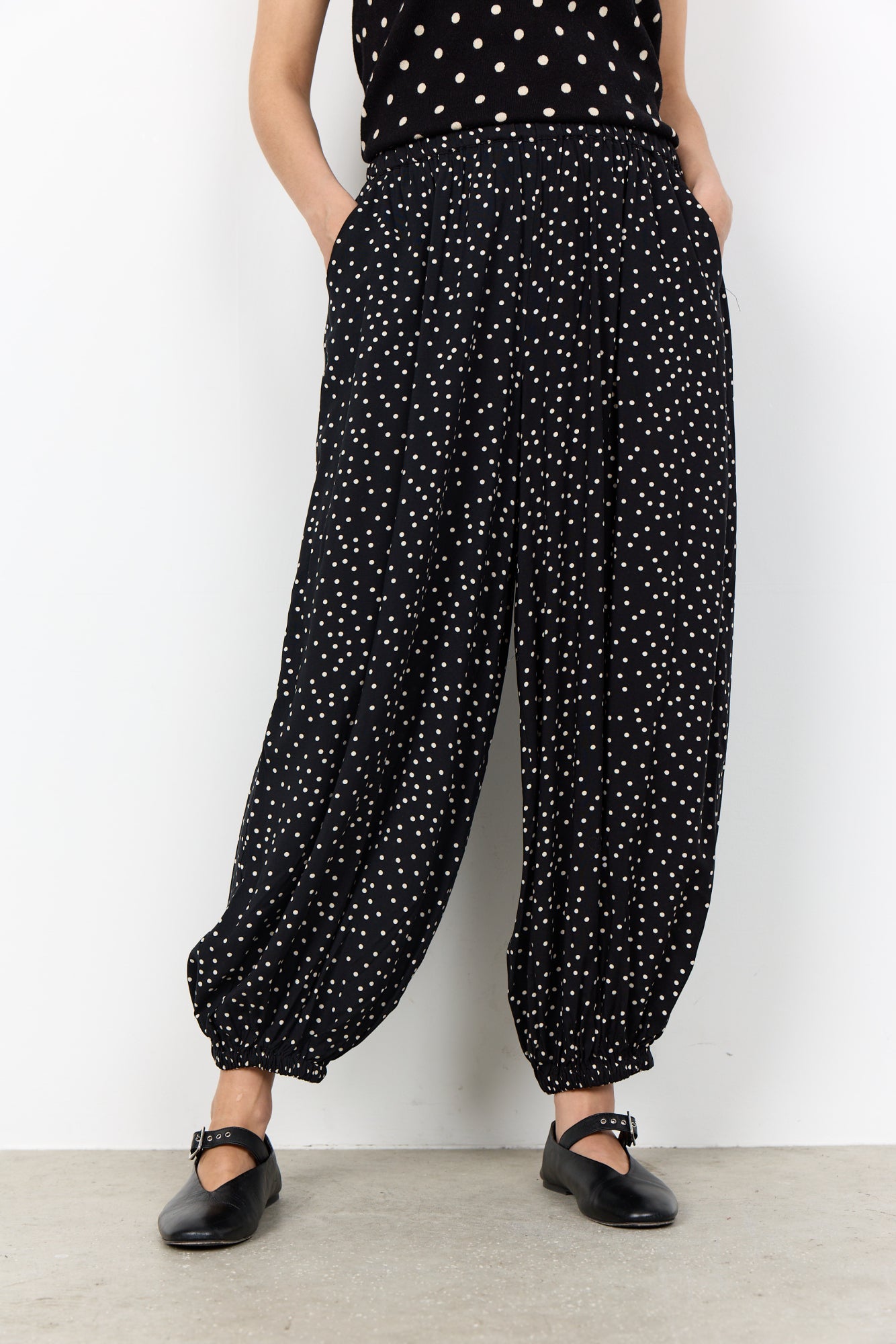 Soya Concept Damen Hosen Black Combi