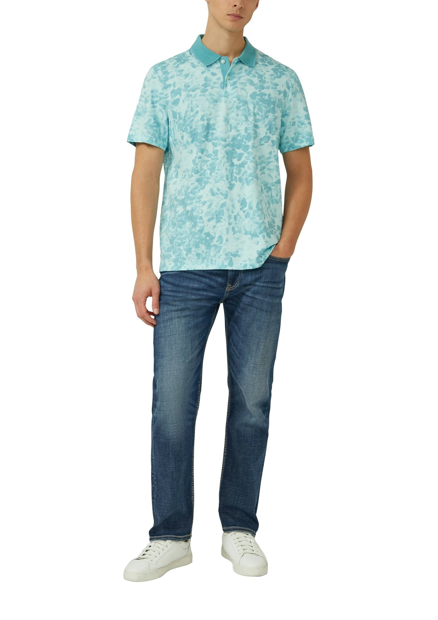 S. Oliver red Herren Polo-Shirts Blue Green