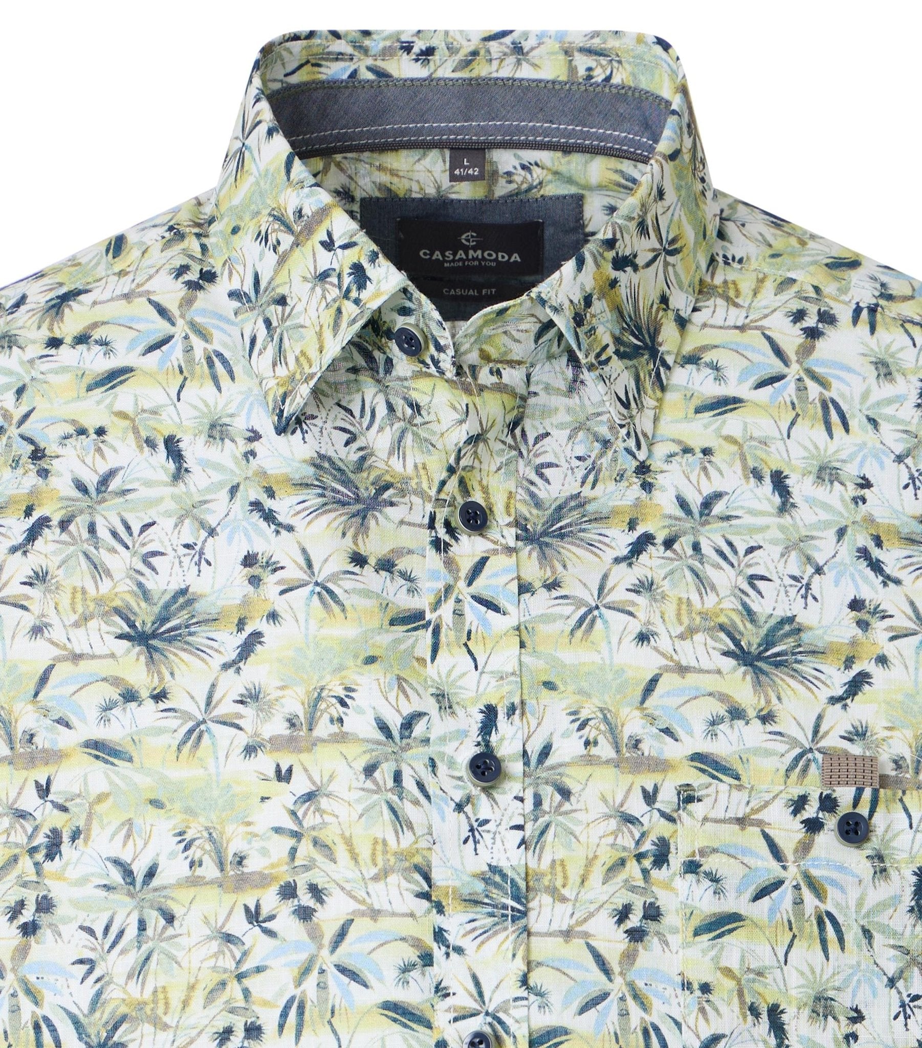 Casa Moda Herren Hemden kurz  Gruen