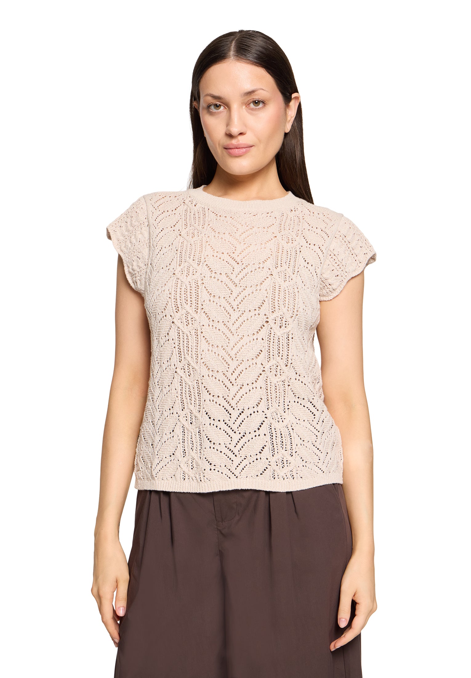 Cartoon Damen Pullover Silky Beige