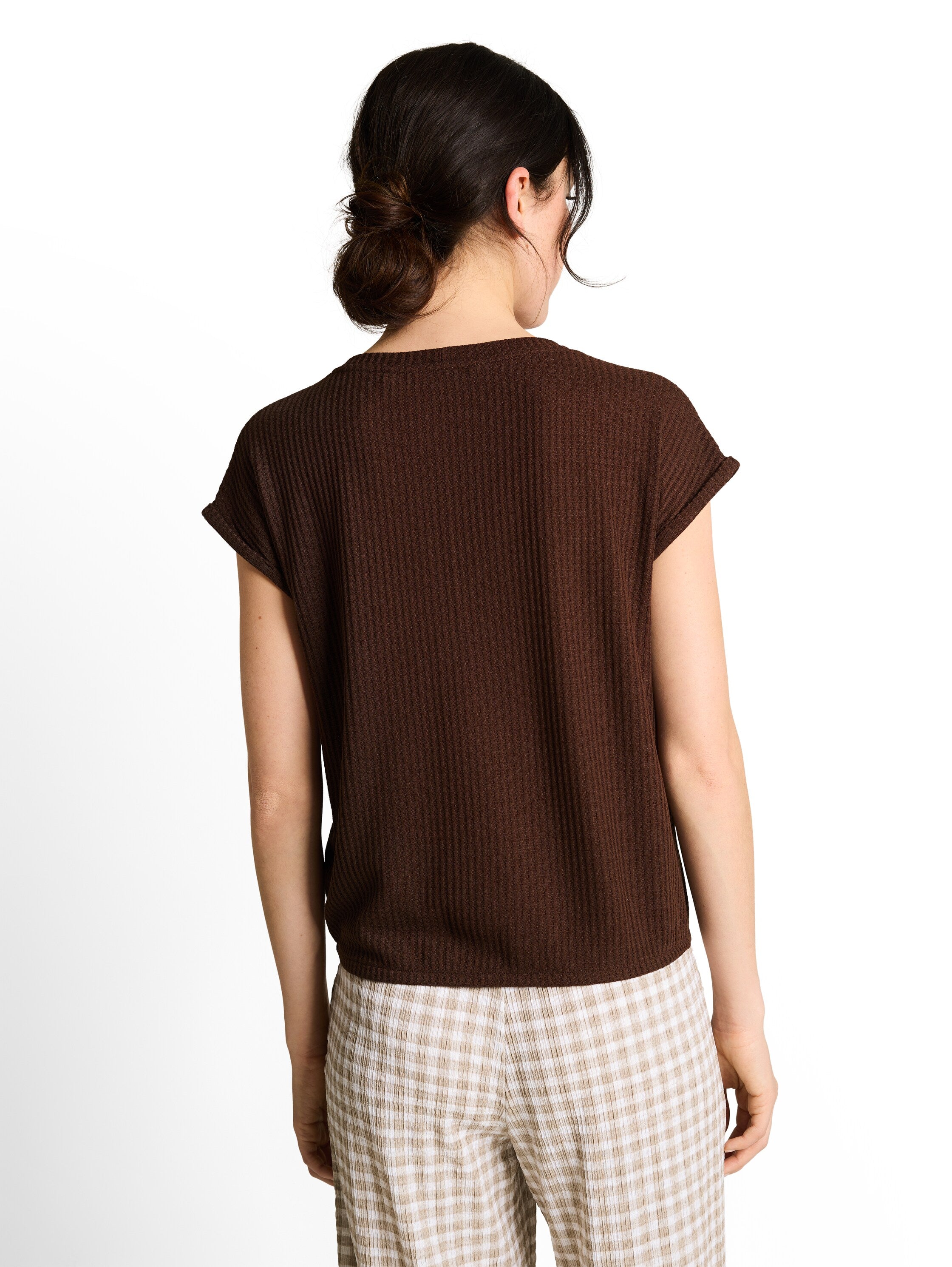 Tom Tailor denim Damen T-Shirts Cool Dark Brown