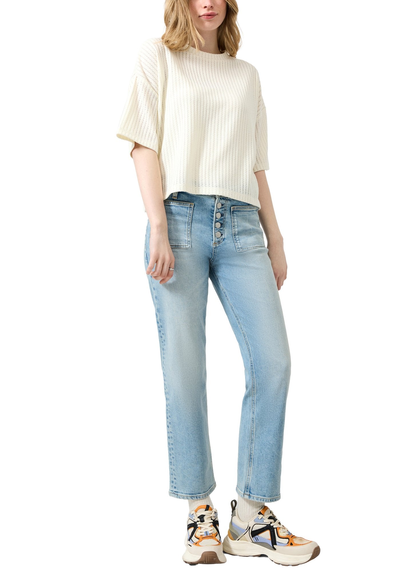 QS by S.Oliver Damen T-Shirts  White